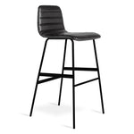 Gus* Modern Lecture Upholstered Bar Stool 12 - a - FURNITURE - bar/counter stool Gus Saddle Black Leather