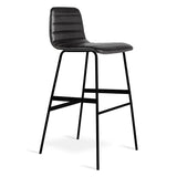 Gus* Modern Lecture Upholstered Bar Stool 12 - a - FURNITURE - bar/counter stool Gus Saddle Black Leather