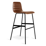 Gus* Modern Lecture Upholstered Bar Stool 12 - a - FURNITURE - bar/counter stool Gus Saddle Brown Leather