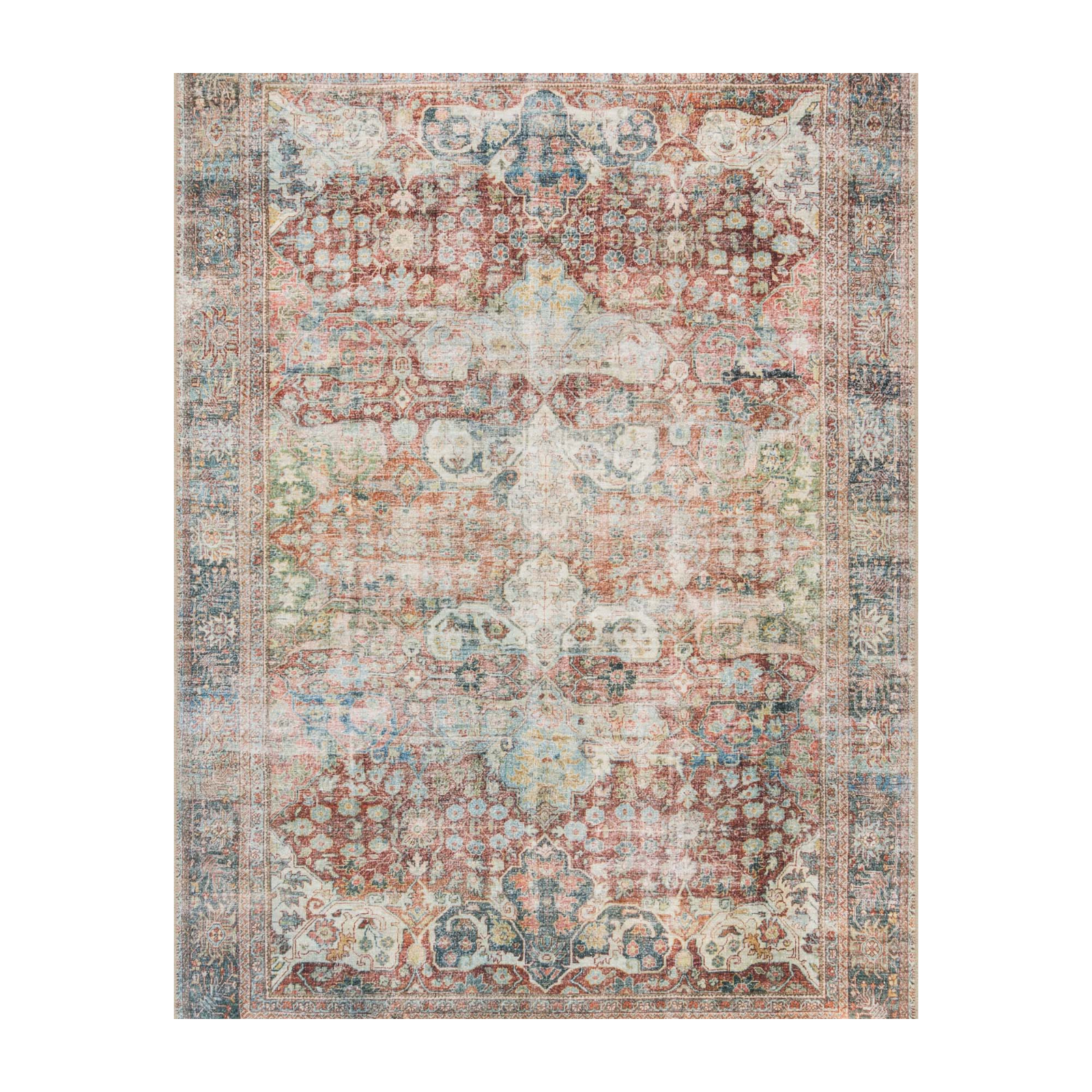 Loloi Loren Brick / Multi Rug - Rug & Weave