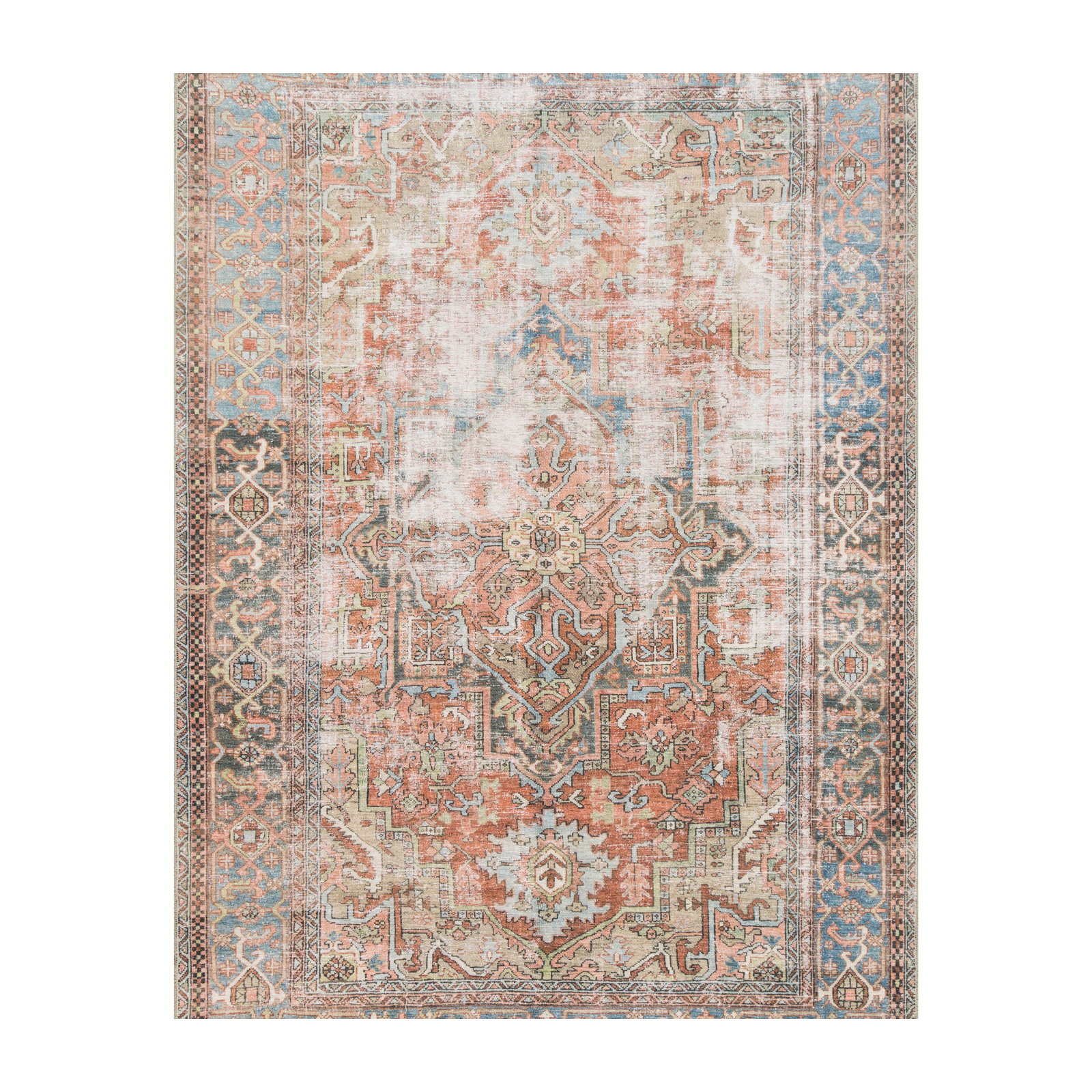 Loloi Loren Terracotta / Sky Rug - Rug & Weave