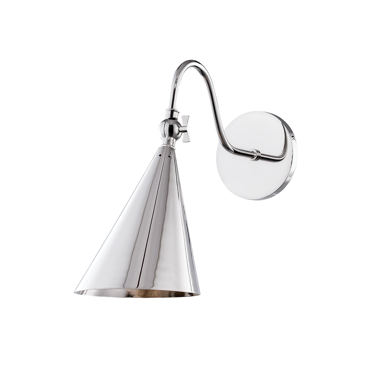 Lupe Wall Sconce LIGHTING - sconce Hudson Valley Lighting Polished Nickel