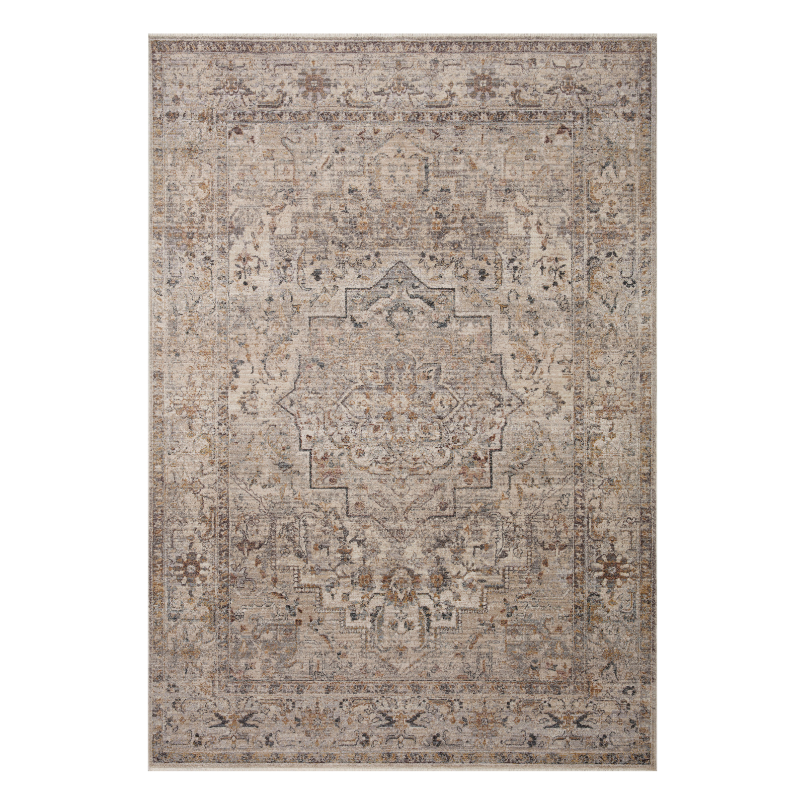 Loloi Lyra Natural / Gold Rug 0-RUGS-patterned Loloi