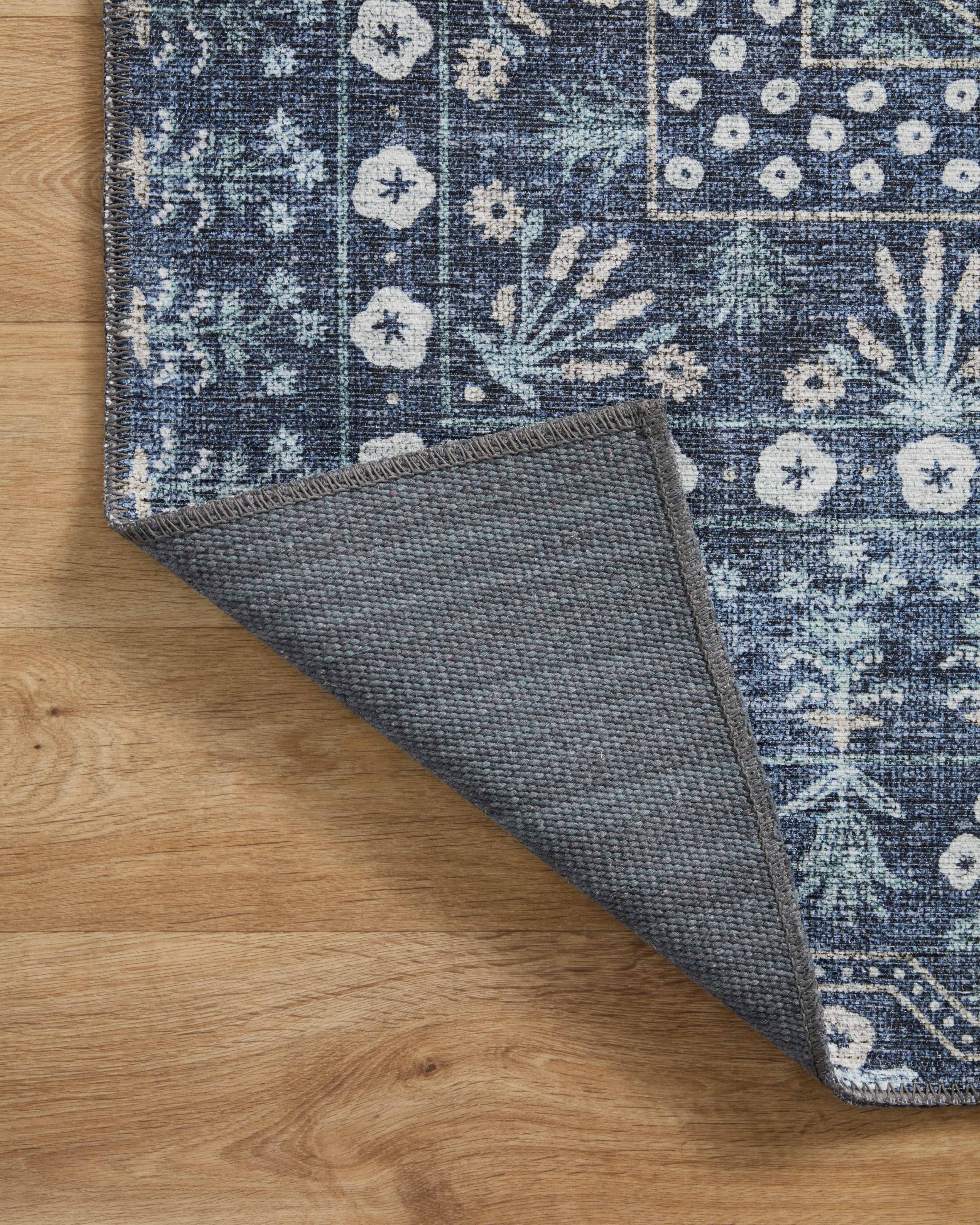 Rifle Paper Co. x Loloi Maison Rosette Blue Rug 1-patterned rugs Loloi