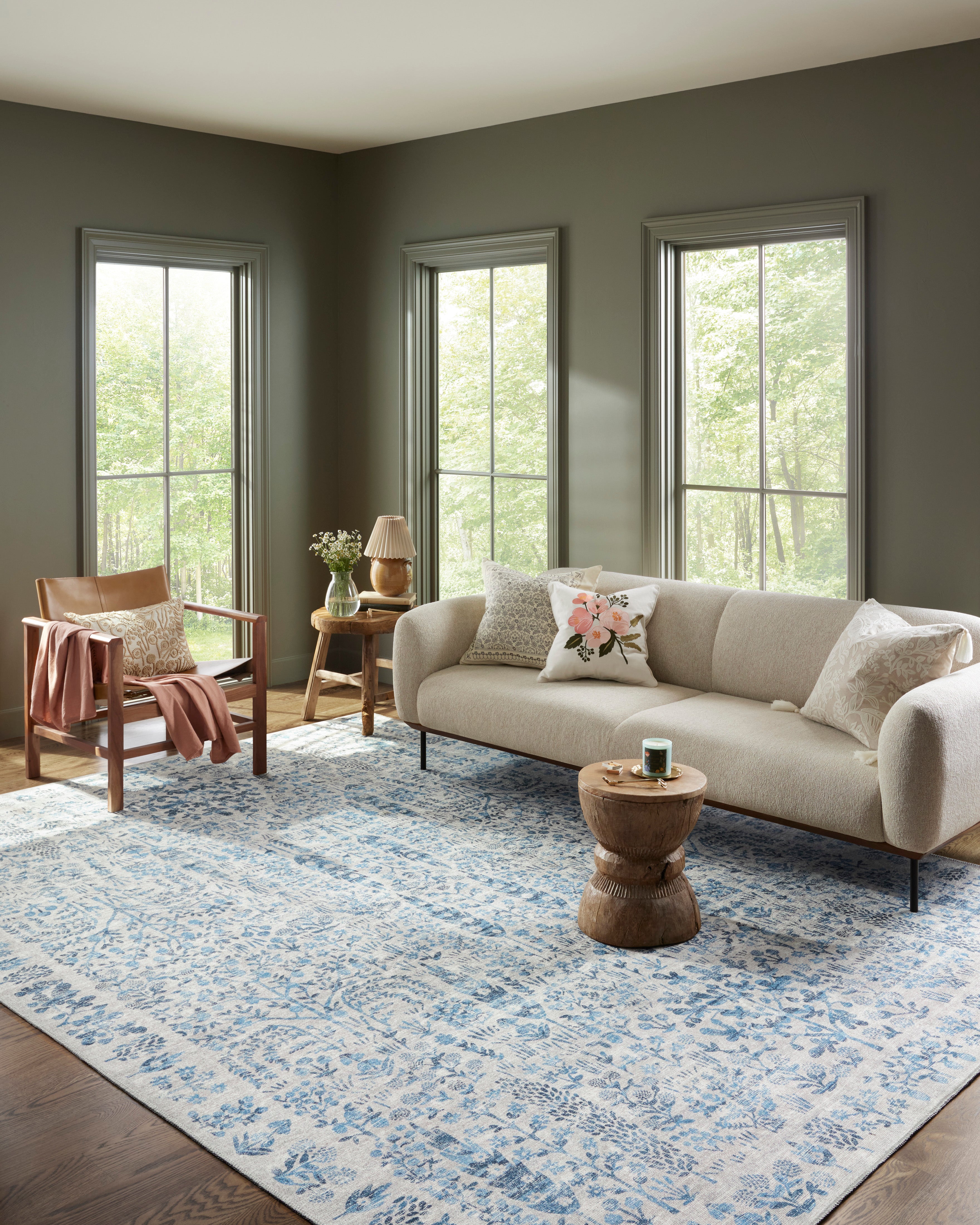 Rifle Paper Co. x Loloi Maison Blue Rug 1-RUGS-pattern Loloi