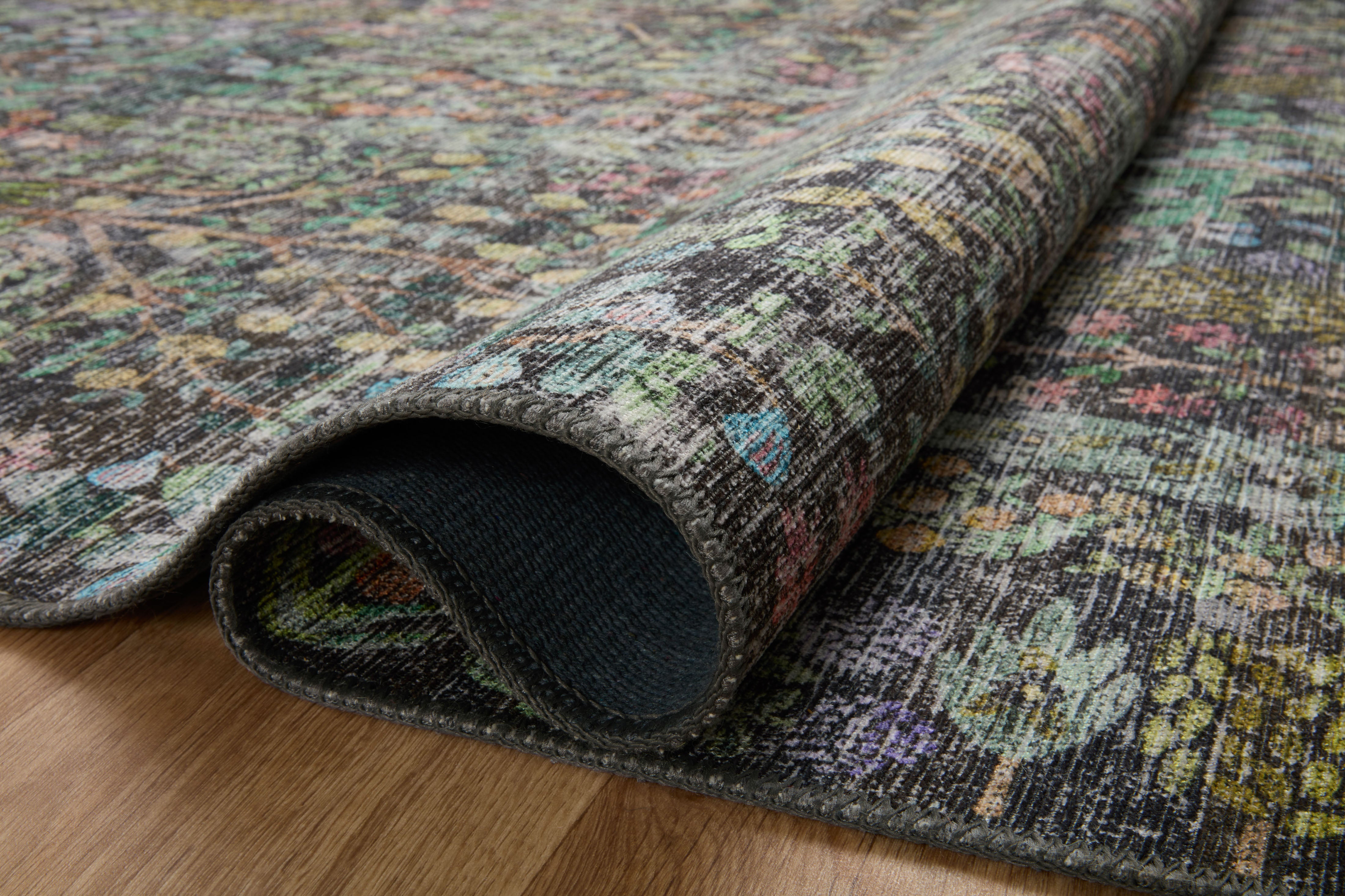 Rifle Paper Co. x Loloi Maison Charcoal Rug 1-RUGS - patterned Loloi