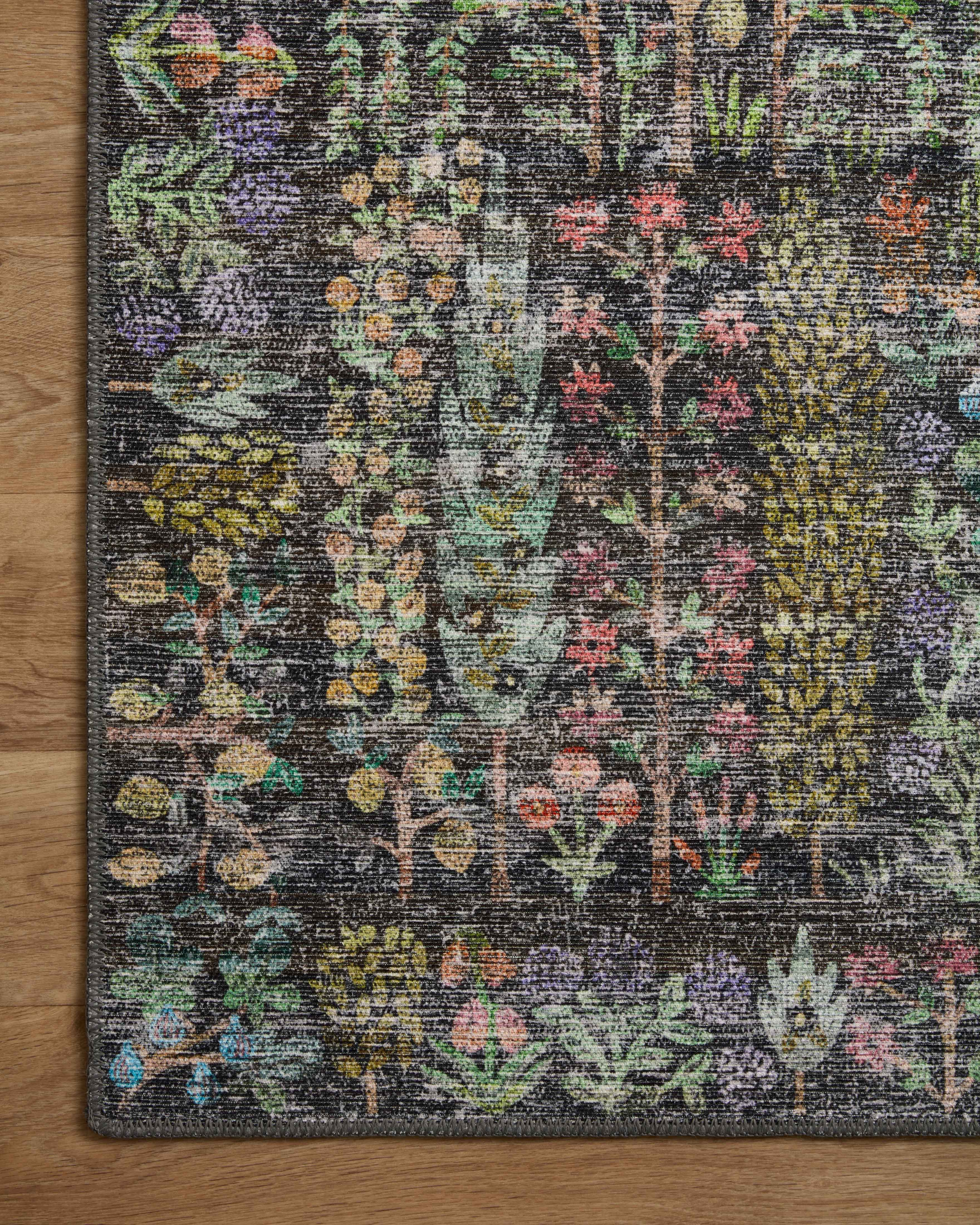 Rifle Paper Co. x Loloi Maison Charcoal Rug 1-RUGS - patterned Loloi