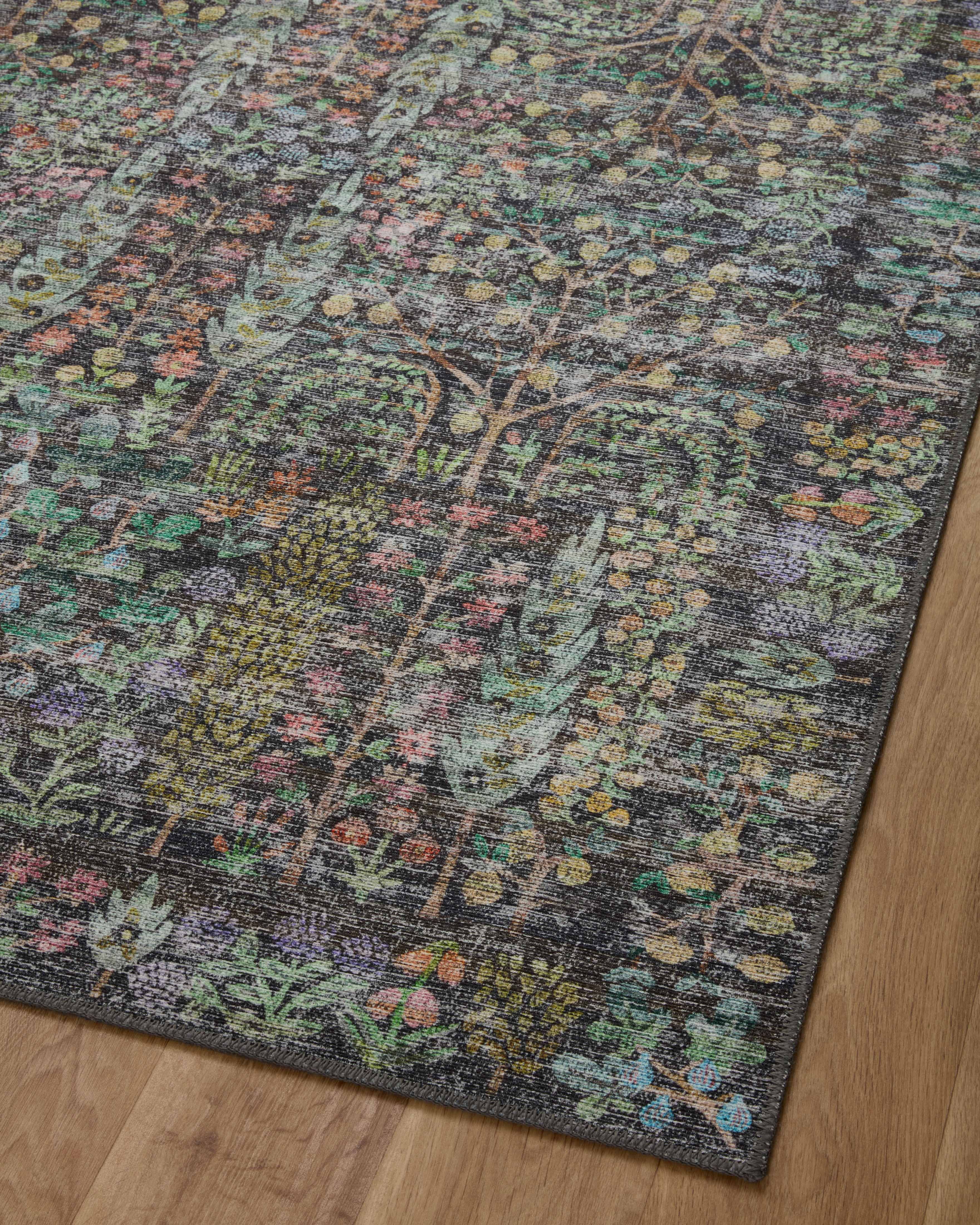 Rifle Paper Co. x Loloi Maison Charcoal Rug 1-RUGS - patterned Loloi