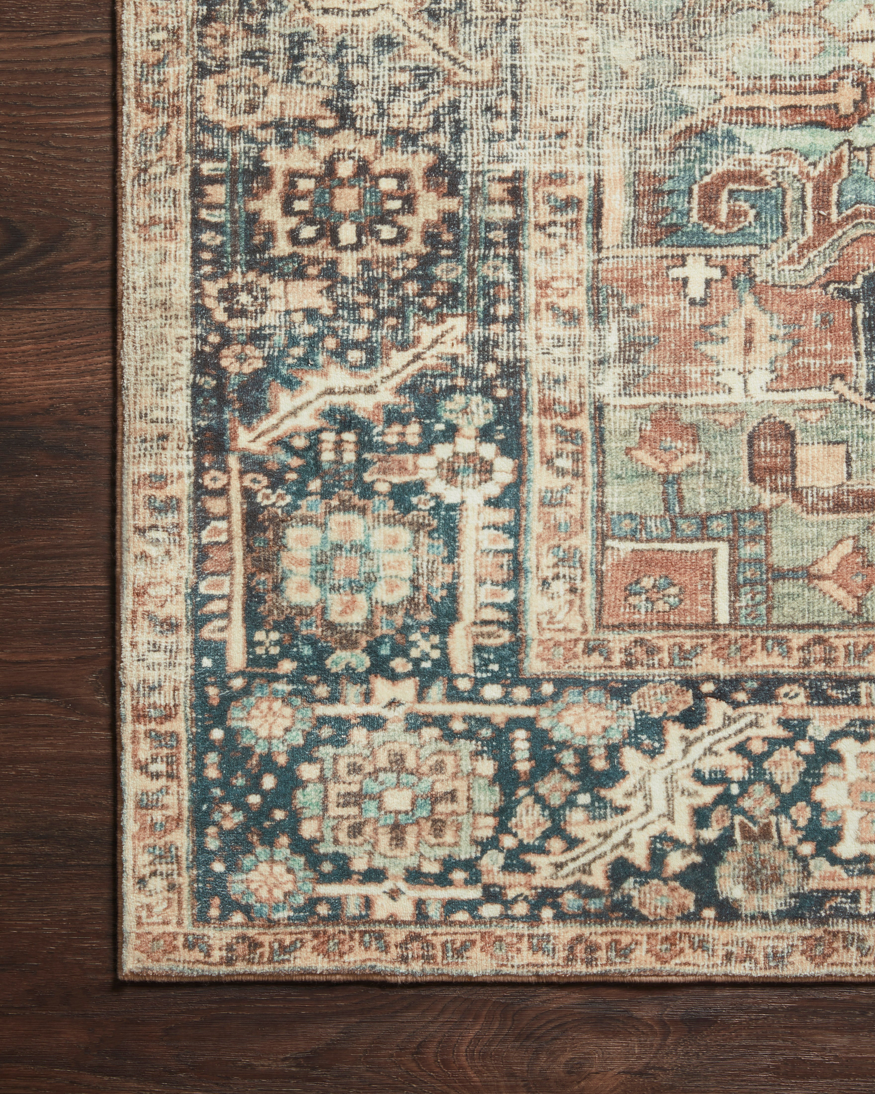Loloi Margot Terracotta/Lagoon Rug 0-RUGS - patterned Loloi