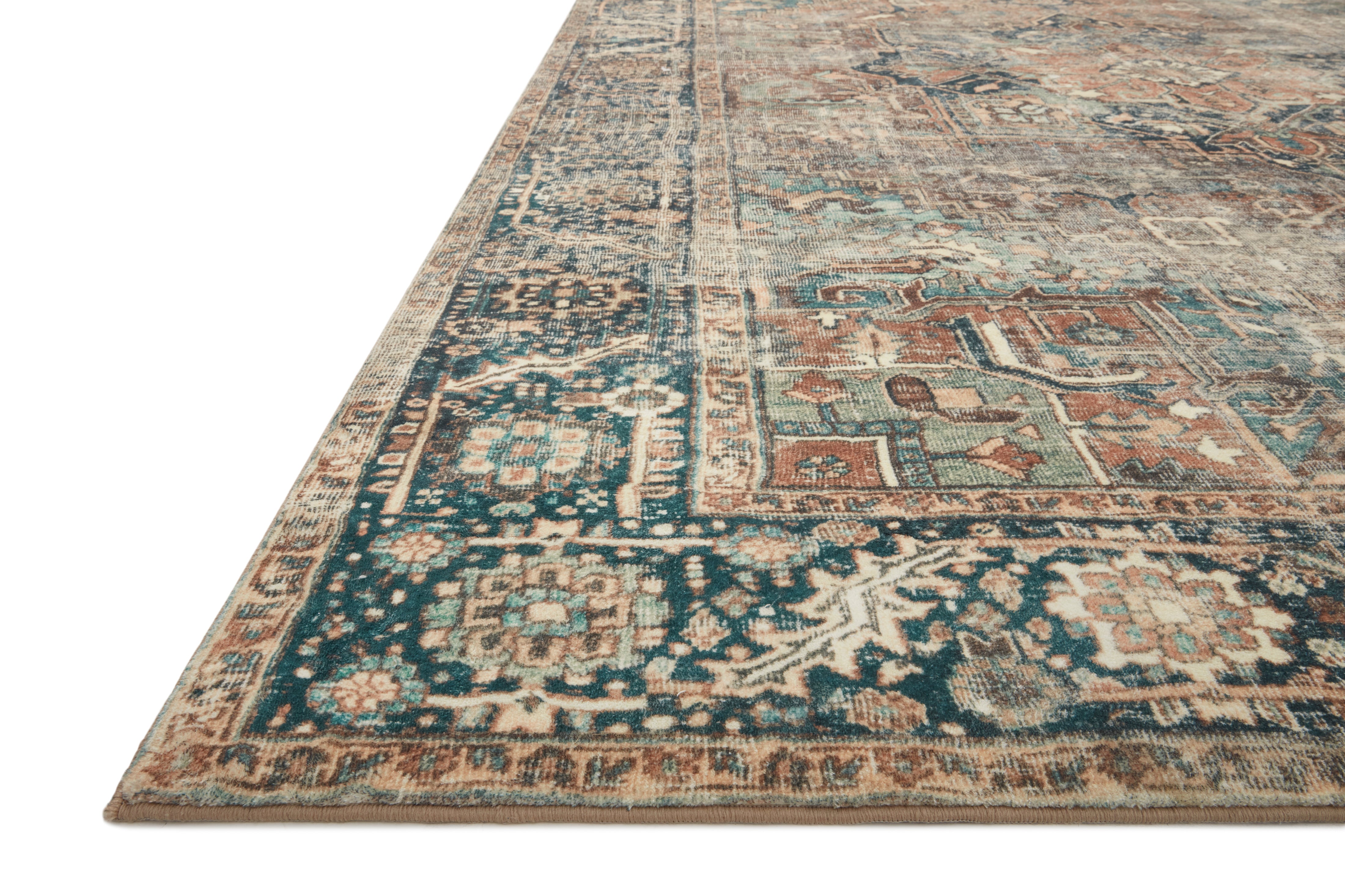 Loloi Margot Terracotta/Lagoon Rug 0-RUGS - patterned Loloi