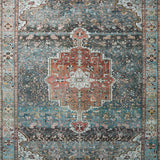 Loloi Margot Ocean/Brick Rug 1-patterned rugs Loloi