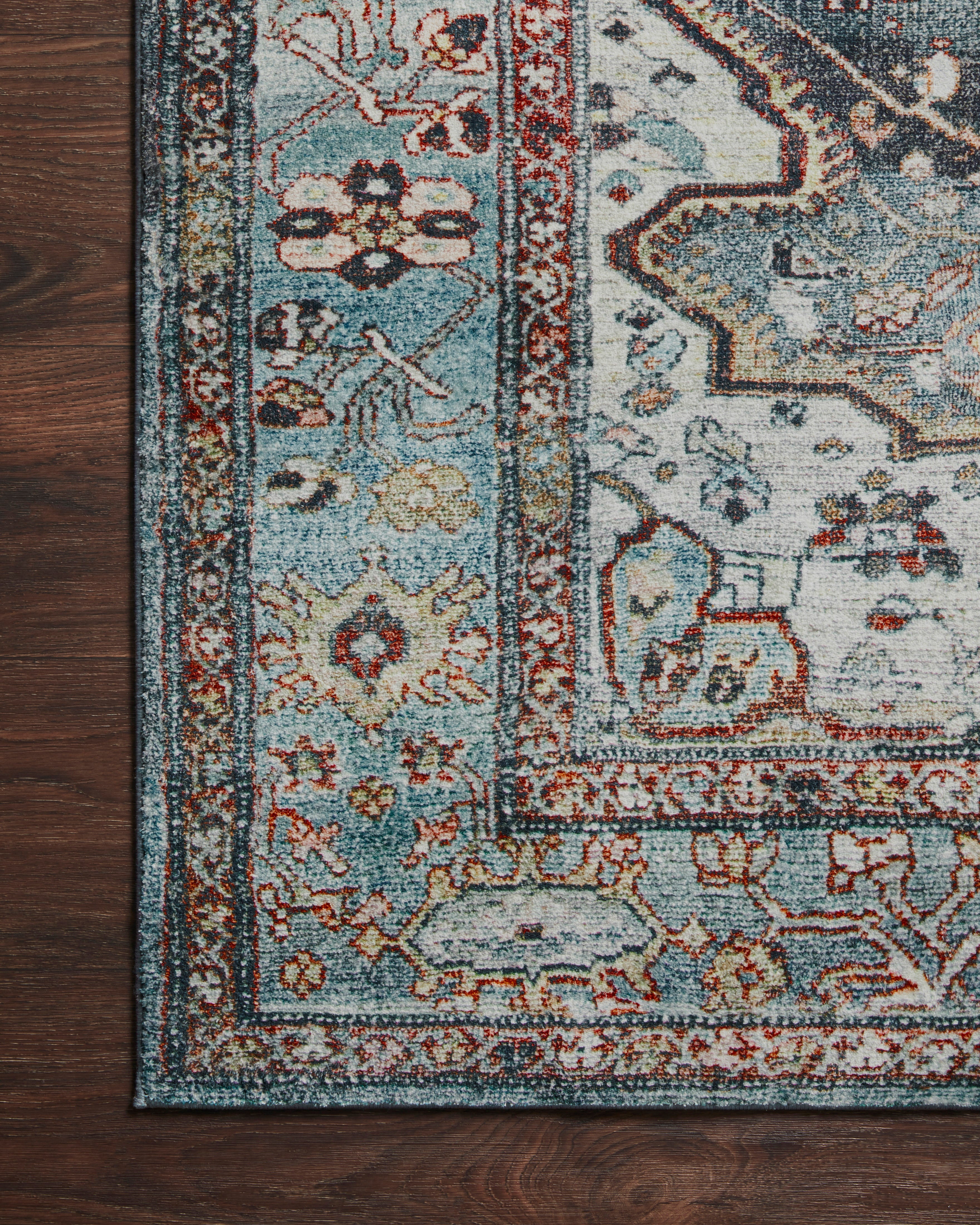 Loloi Margot Ocean/Brick Rug 1-patterned rugs Loloi