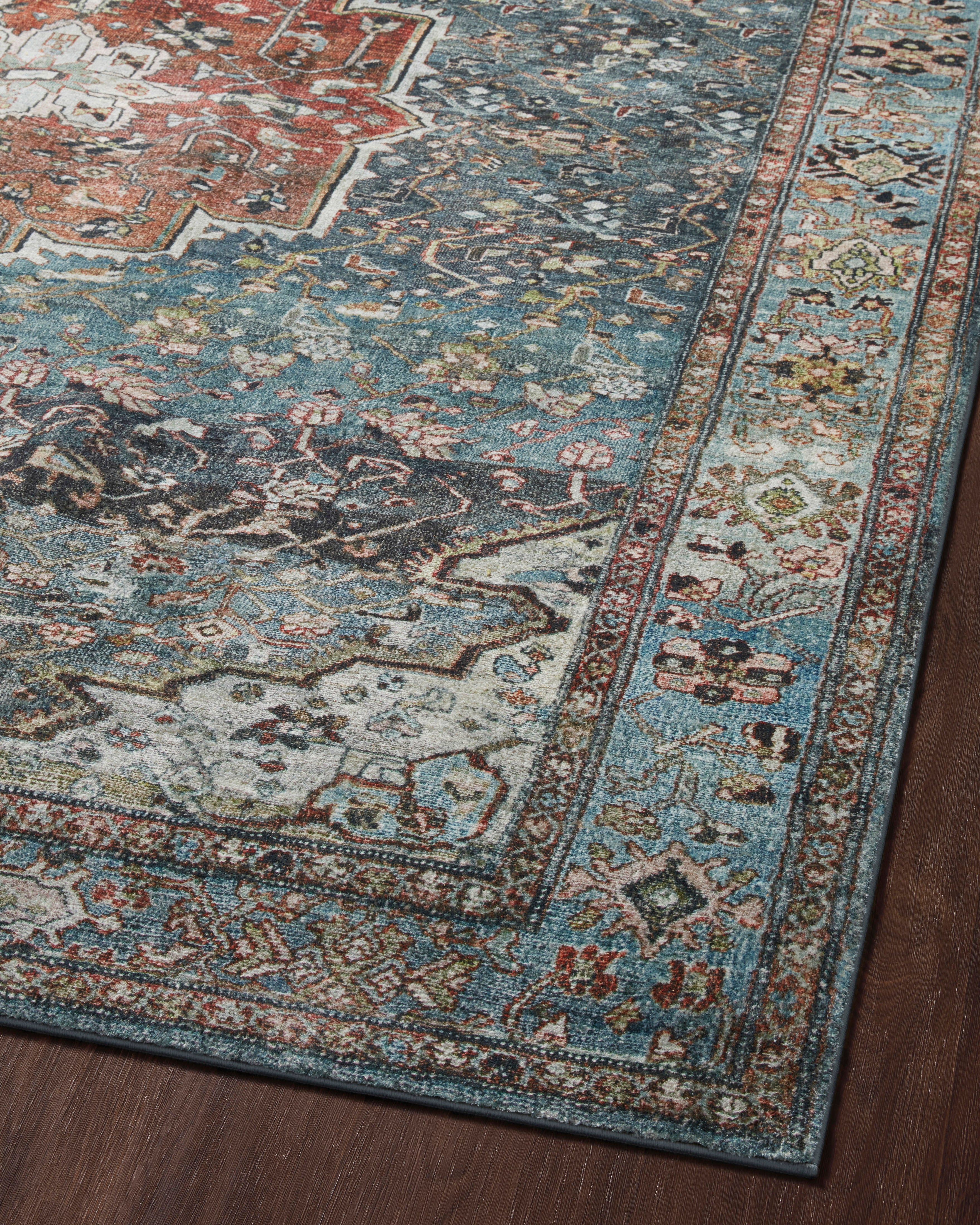 Loloi Margot Ocean/Brick Rug 1-patterned rugs Loloi