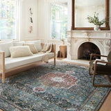 Loloi Margot Ocean/Brick Rug 1-patterned rugs Loloi
