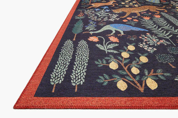 Rifle Paper Co. x Loloi Menagerie Les Fauves Black Rug 3 - RUGS - patterned Loloi