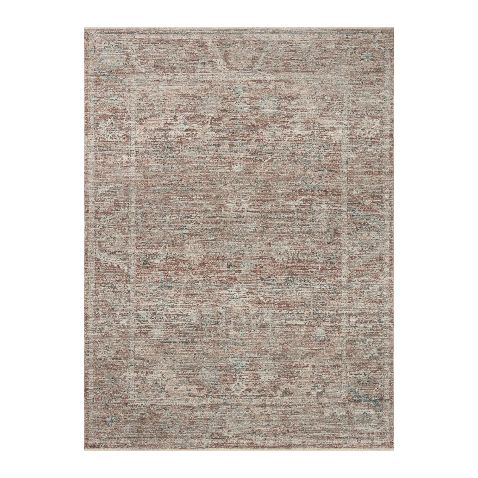 Magnolia Home by Joanna Gaines x Loloi Millie Brick / Fog Rug 0-patterned rugs Loloi