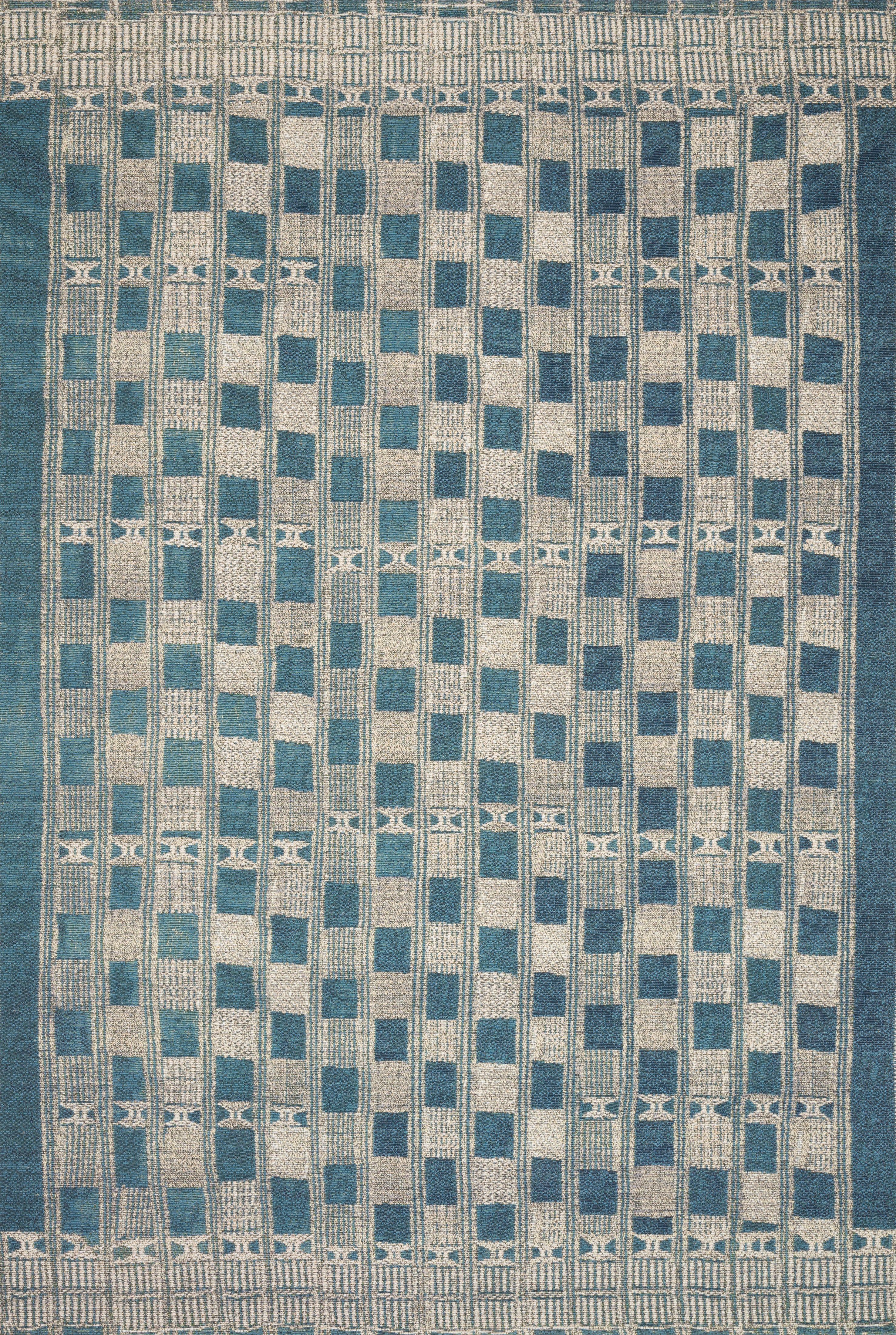 Loloi Mika Blue / Ivory Outdoor Rug 5-Rugs - indoor/outdoor Loloi