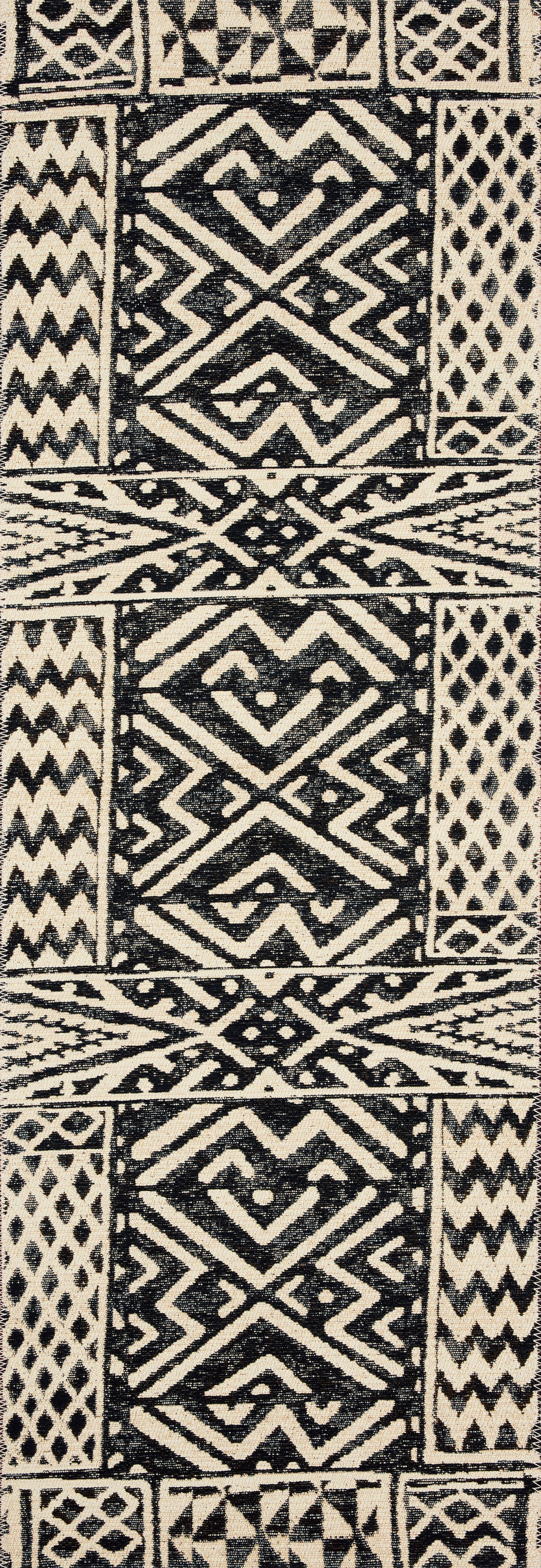 Loloi Mika Ivory / Black Outdoor Rug 5-Rugs - indoor/outdoor Loloi