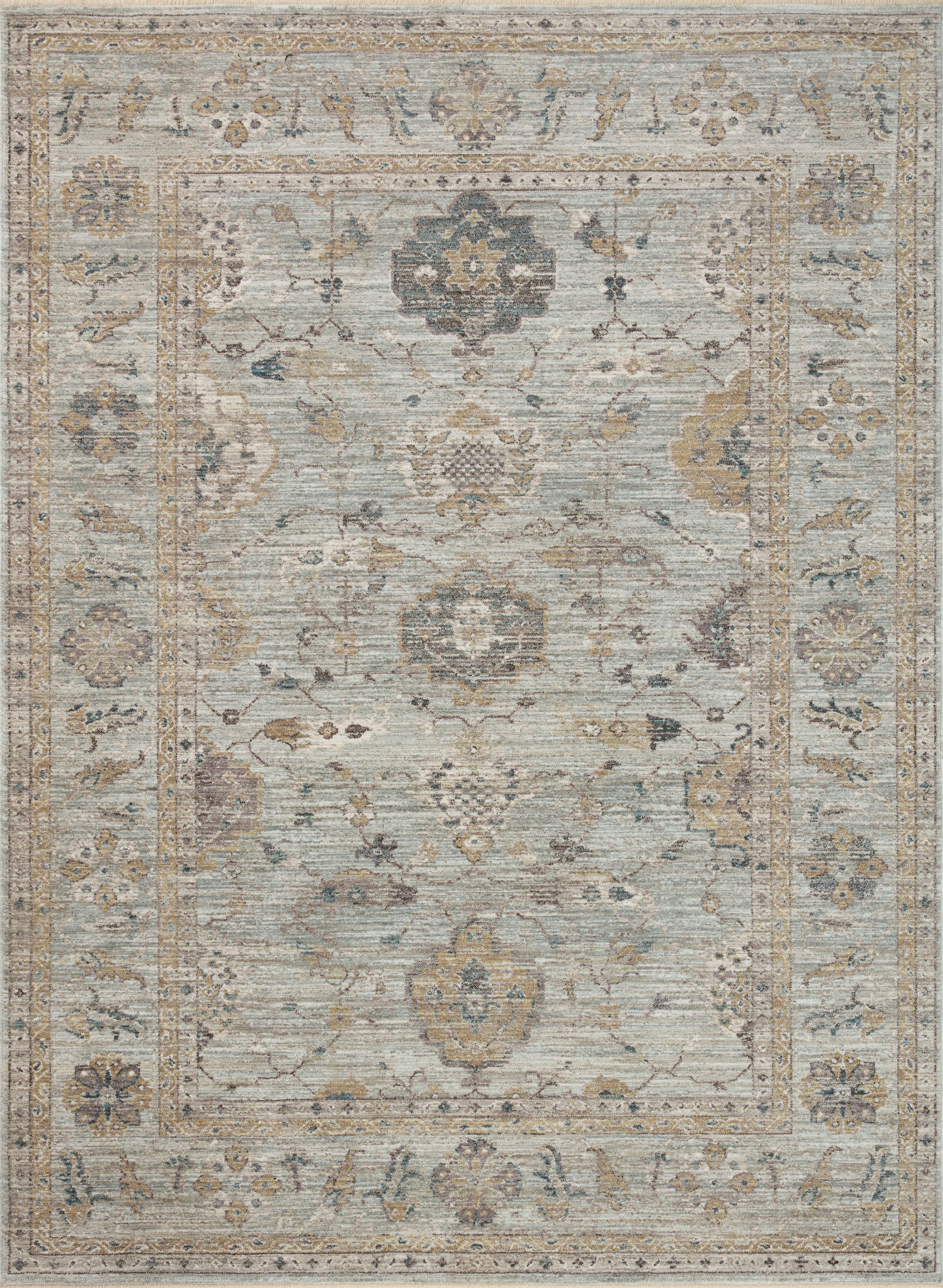 Magnolia Home by Joanna Gaines x Loloi Millie Sky / Gold Rug 0-patterned rugs Loloi