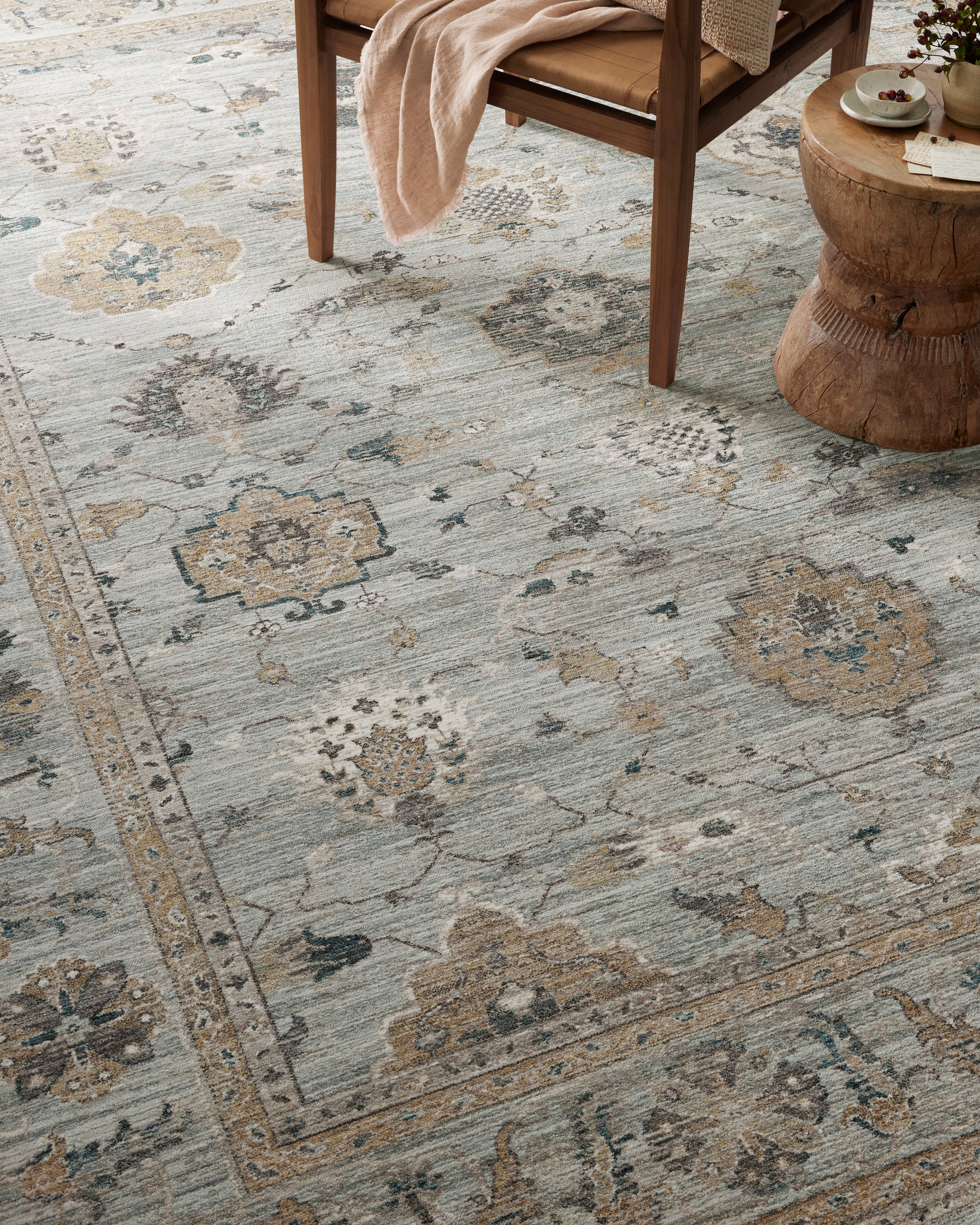 Magnolia Home by Joanna Gaines x Loloi Millie Sky / Gold Rug 0-patterned rugs Loloi