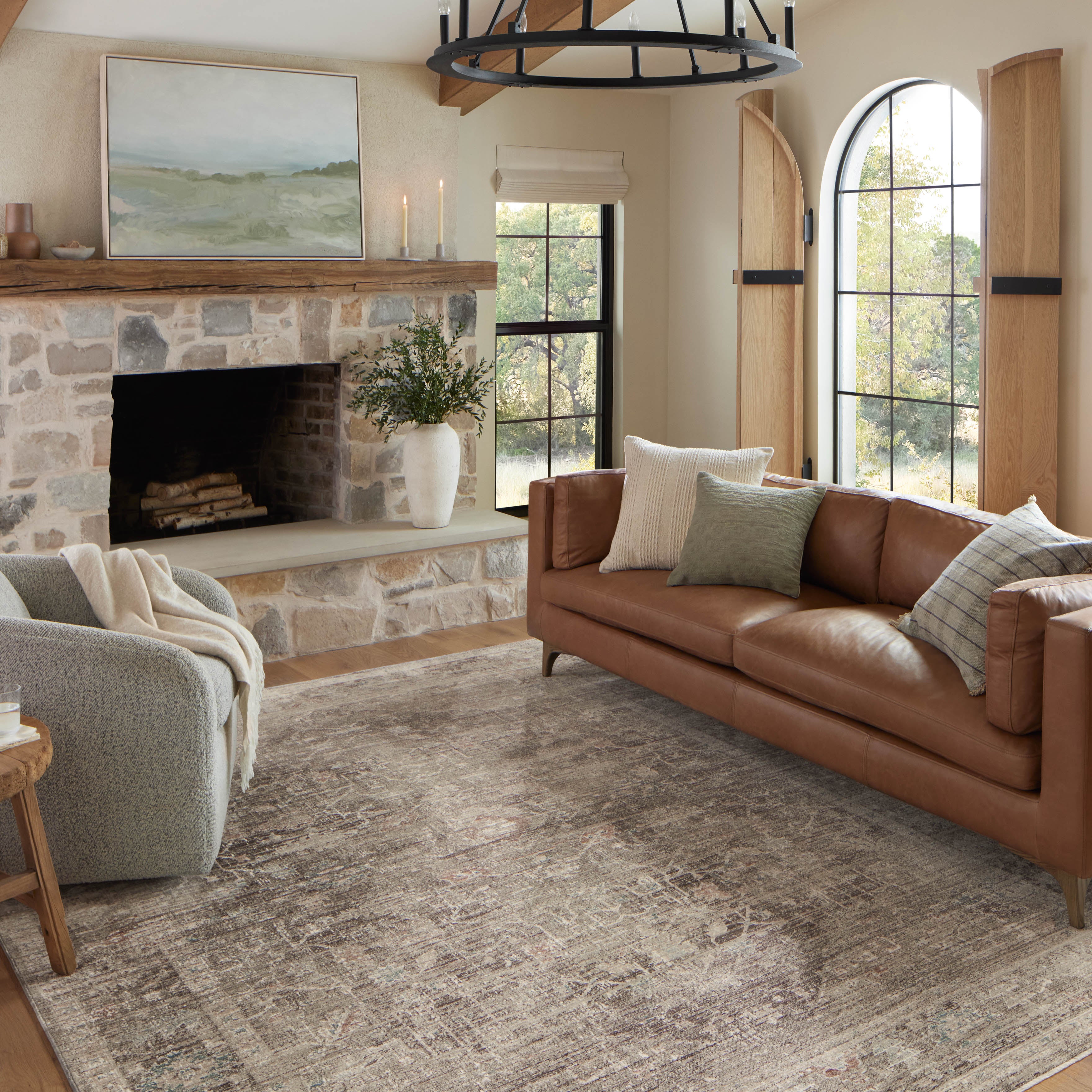 Magnolia Home by Joanna Gaines x Loloi Millie Charcoal / Dove Rug 0-patterned rugs Loloi