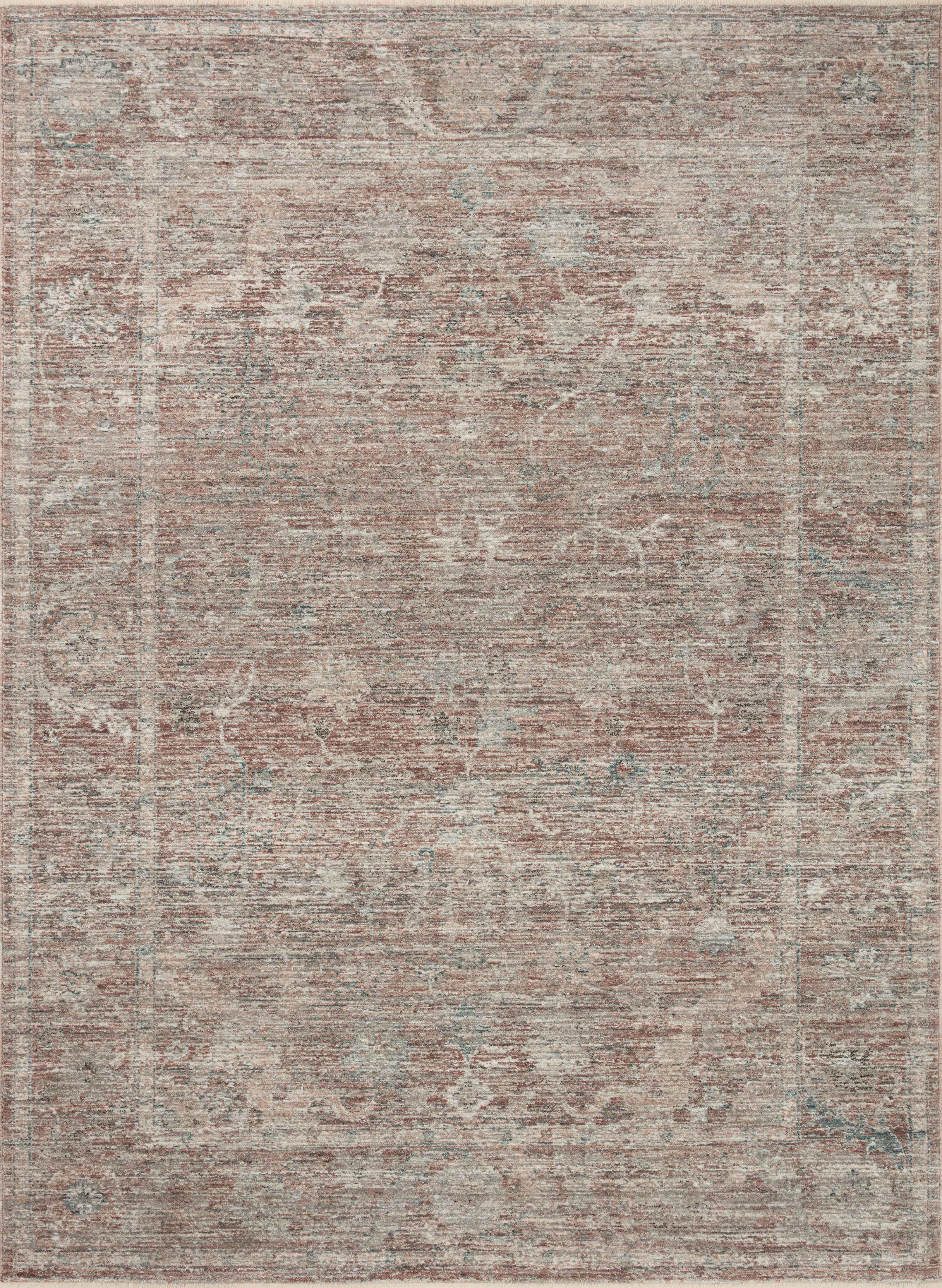 Magnolia Home by Joanna Gaines x Loloi Millie Brick / Fog Rug 0-patterned rugs Loloi