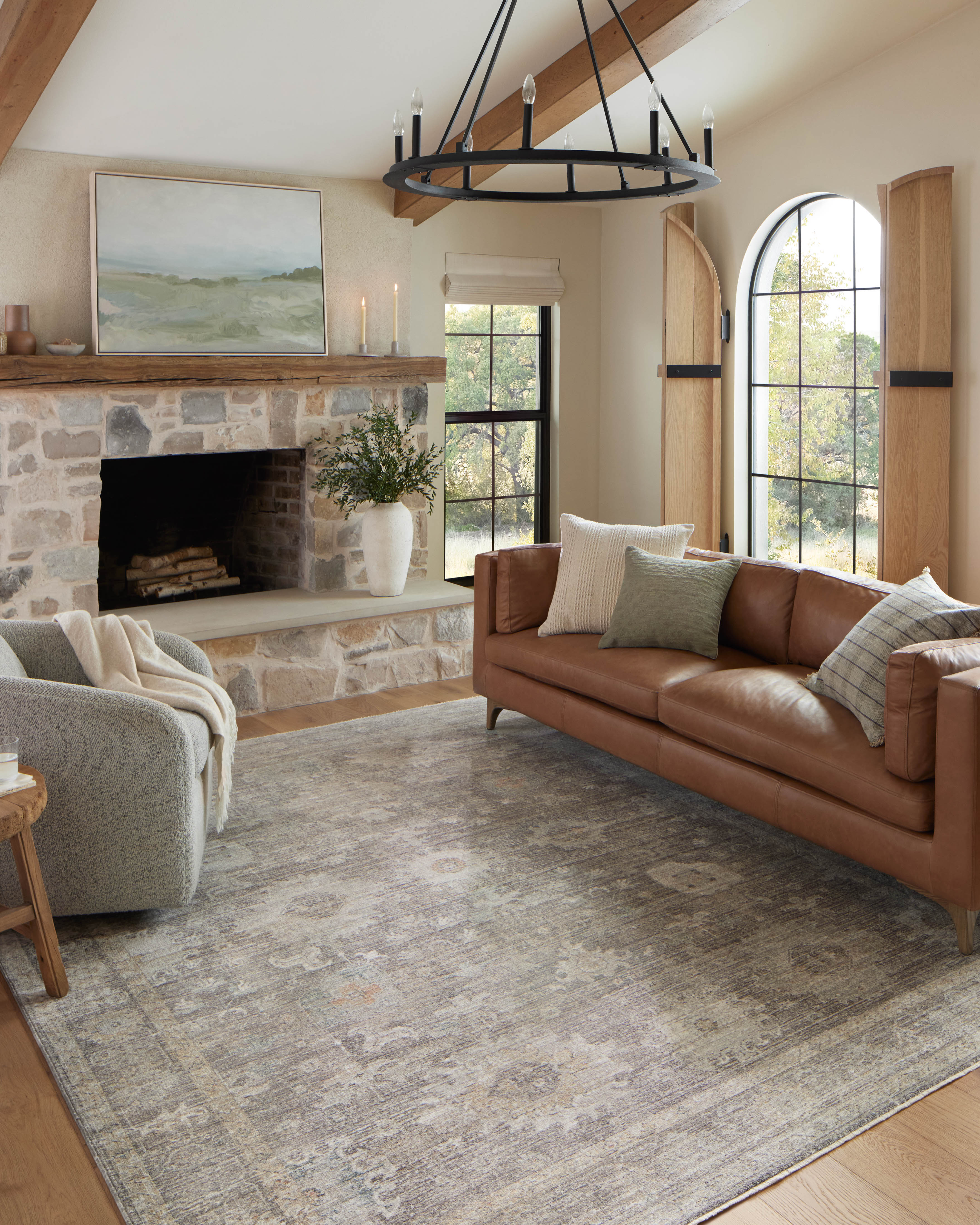 Magnolia Home by Joanna Gaines x Loloi Millie Stone / Natural Rug 0-patterned rugs Loloi
