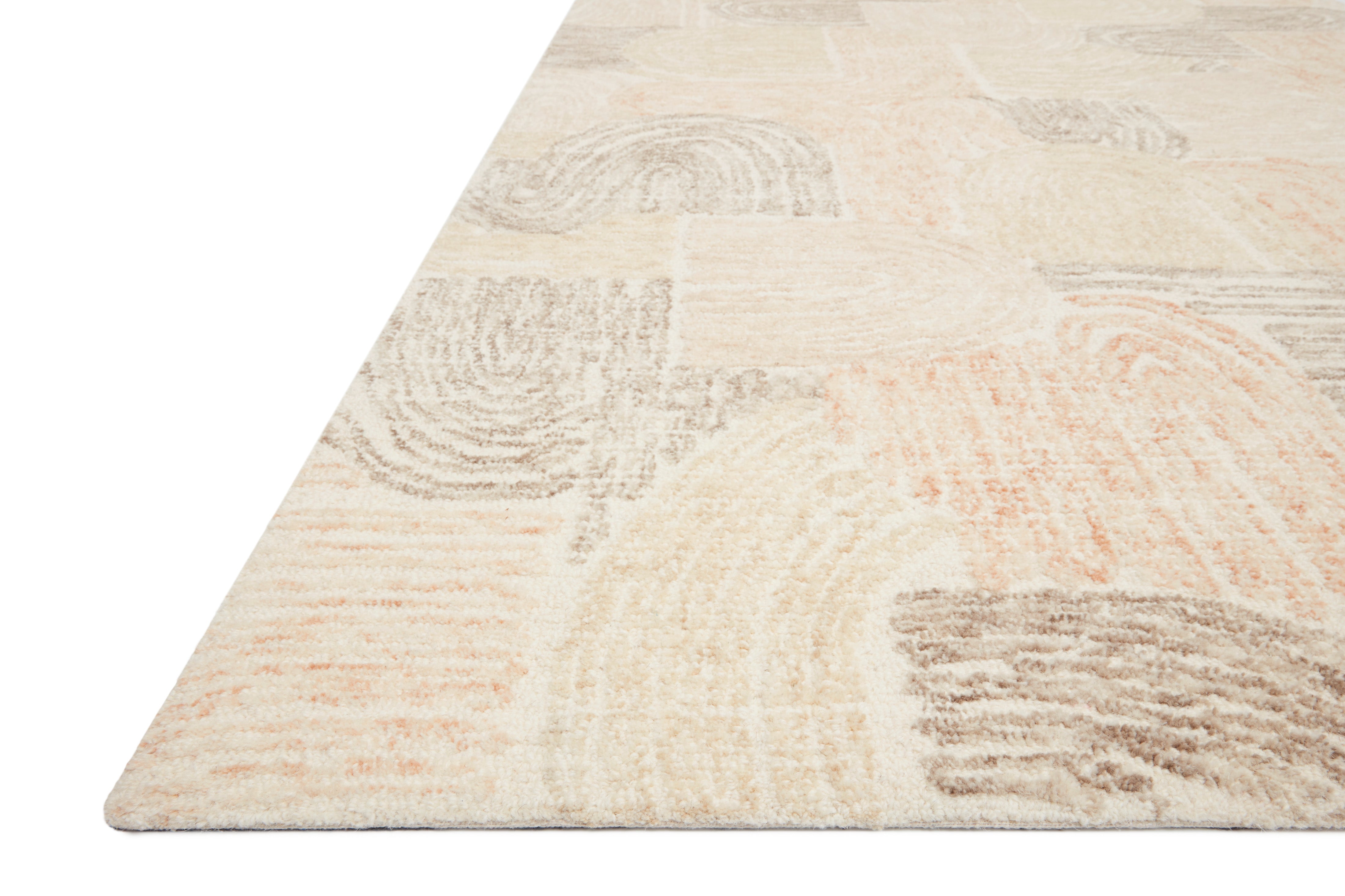 Loloi Milo Peach / Pebble Rug 0-RUGS-wool Loloi