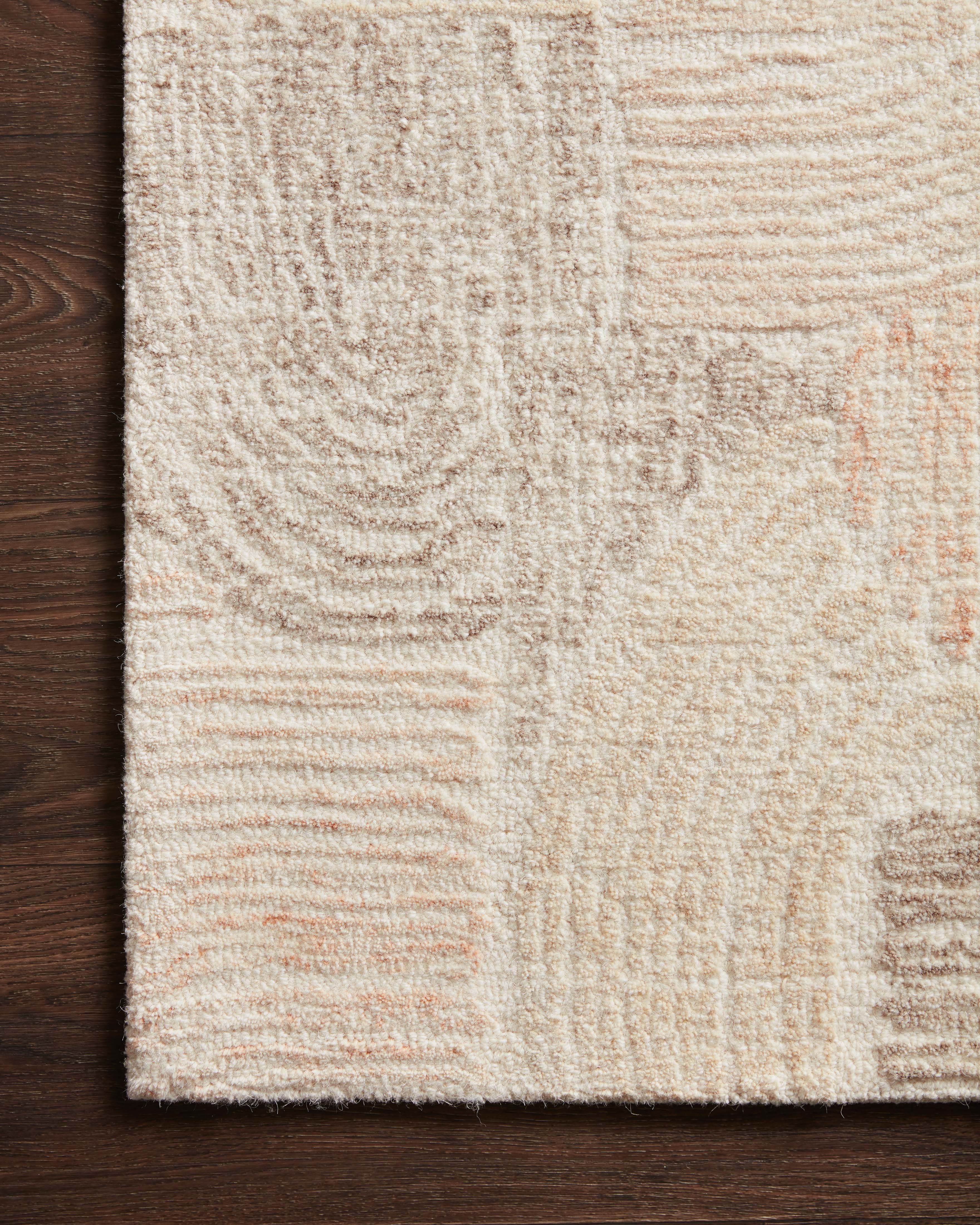 Loloi Milo Peach / Pebble Rug 0-RUGS-wool Loloi