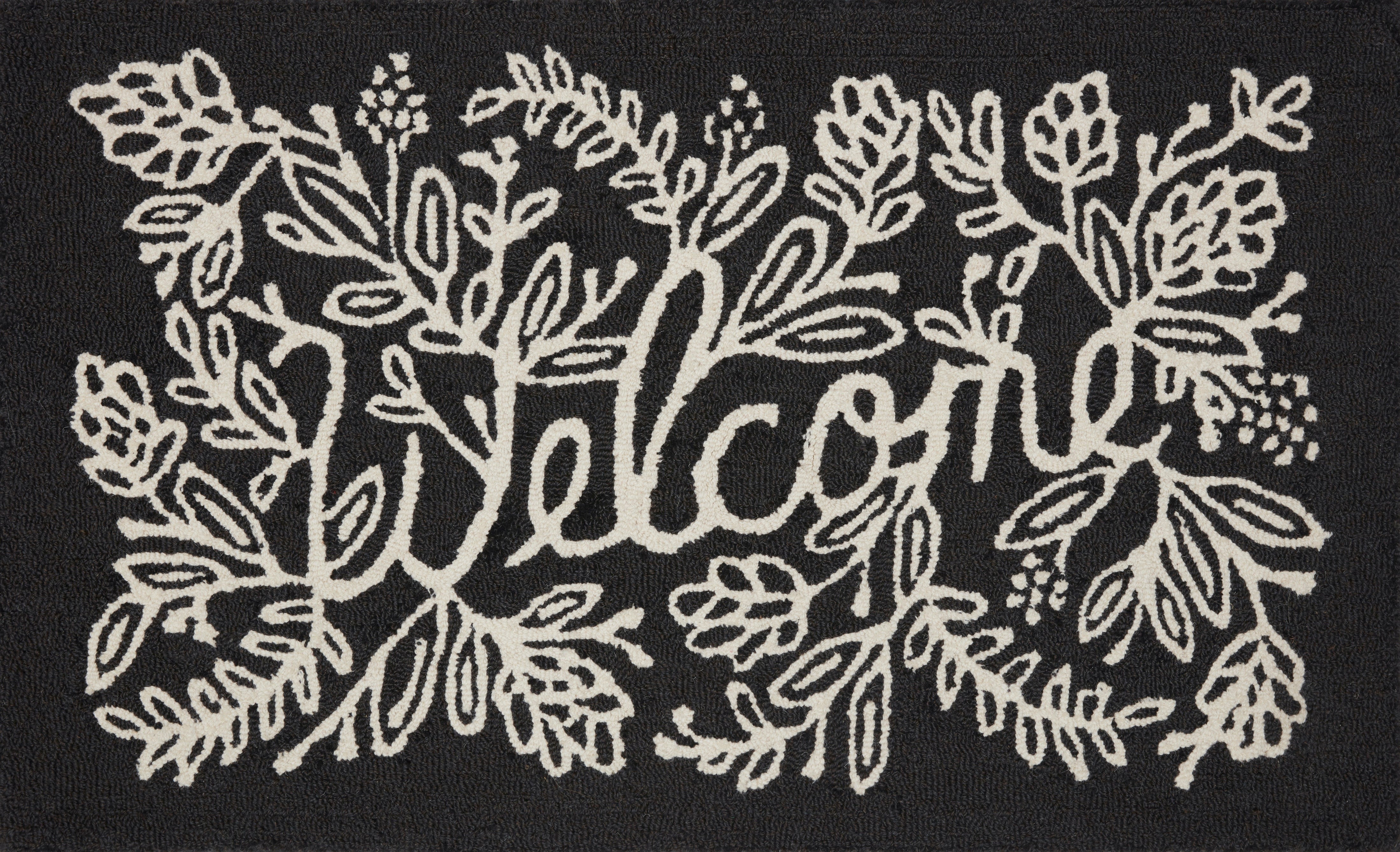 Rifle Paper Co. x Loloi Minnie Welcome Black Rug 3 - RUGS - patterned Loloi