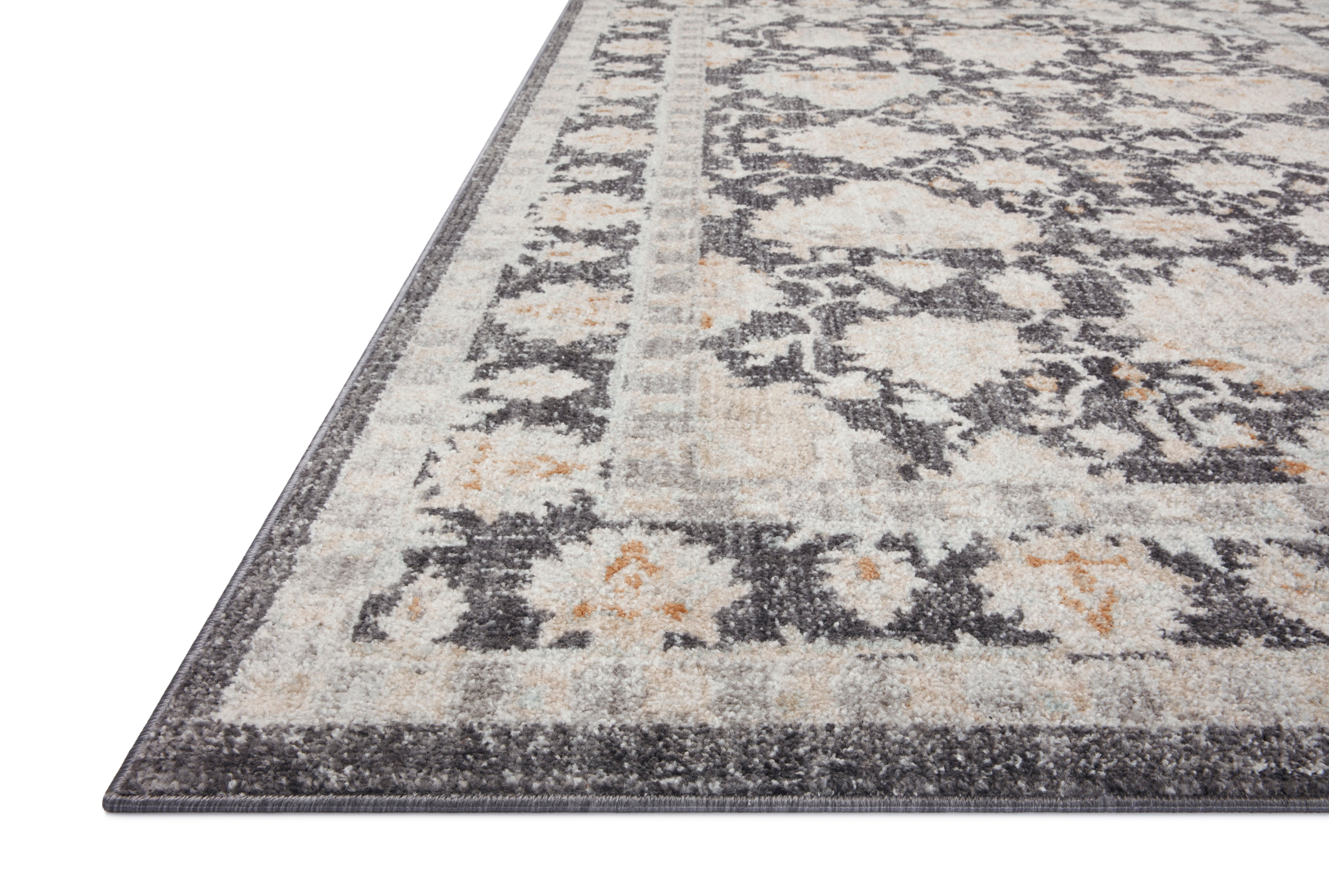 Loloi Monroe Charcoal / Natural Rug 0-RUGS-patterned Loloi