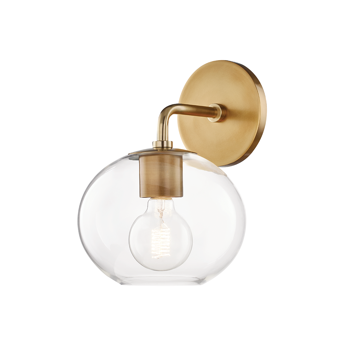 Margot Wall Sconce LIGHTING - sconce Hudson Valley Lighting Aged Brass