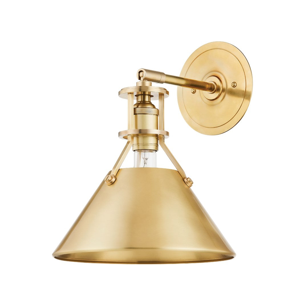 METAL NO.2 Wall Sconce by Mark D. Sikes LIGHTING - sconce Hudson Valley Lighting Aged Brass