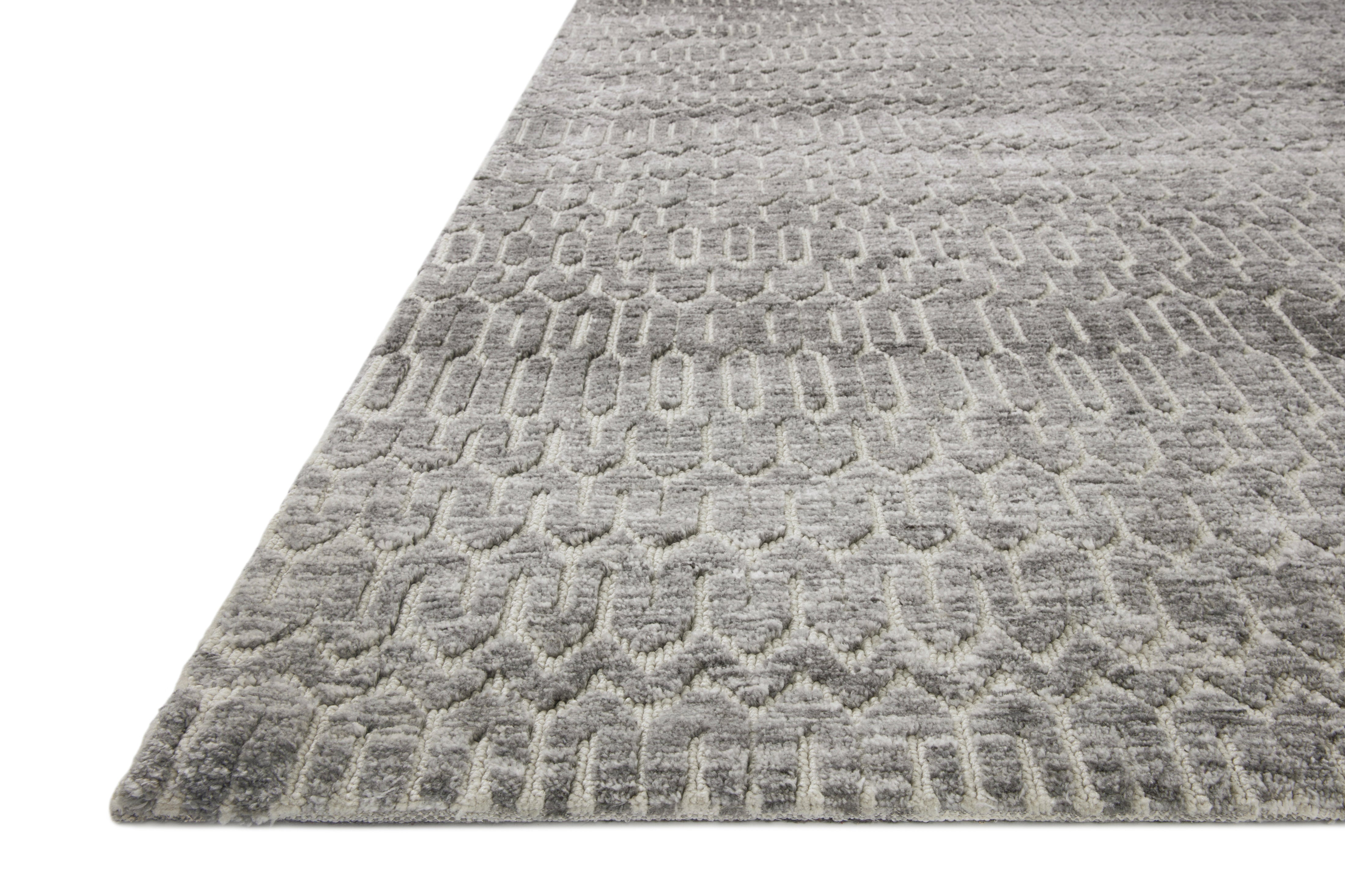 Loloi Neda Ivory / Charcoal Rug 2-RUGS-patterned Loloi