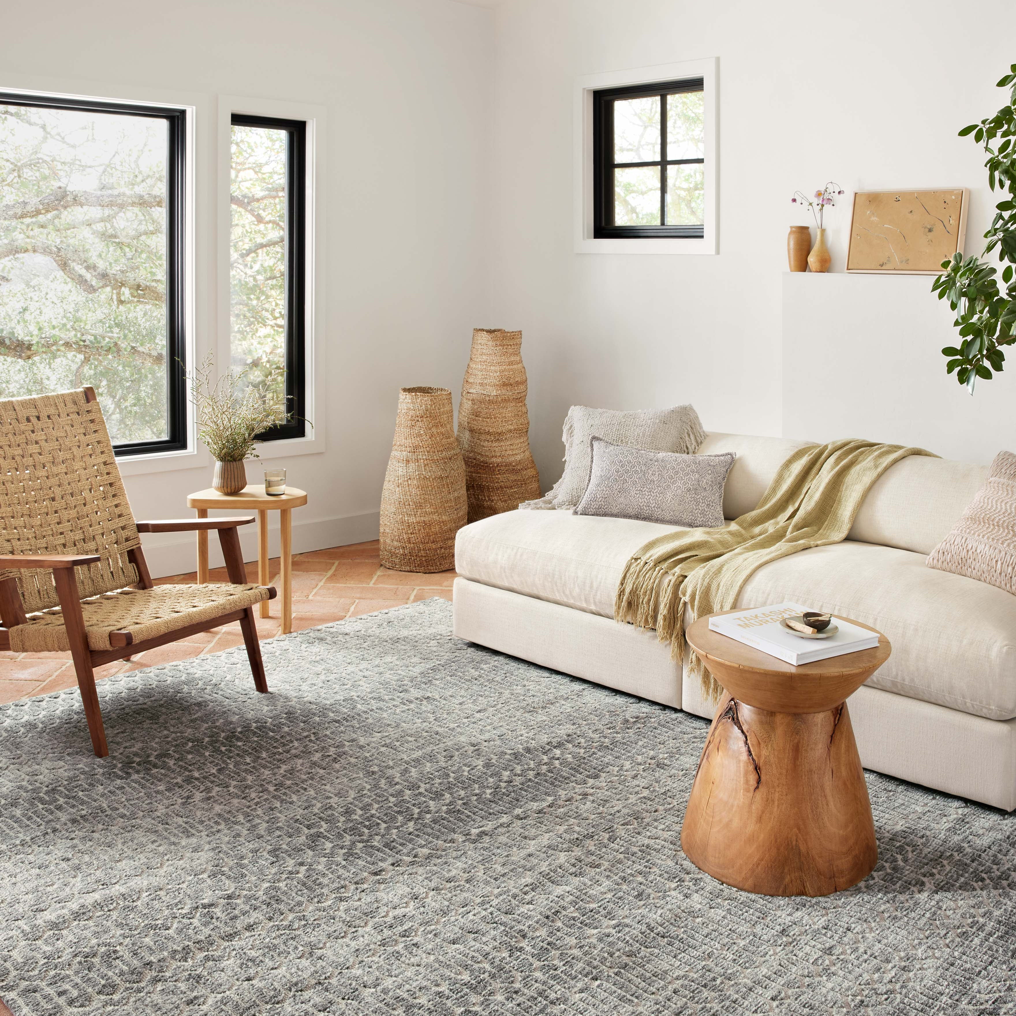Loloi Neda Ivory / Charcoal Rug 2-RUGS-patterned Loloi