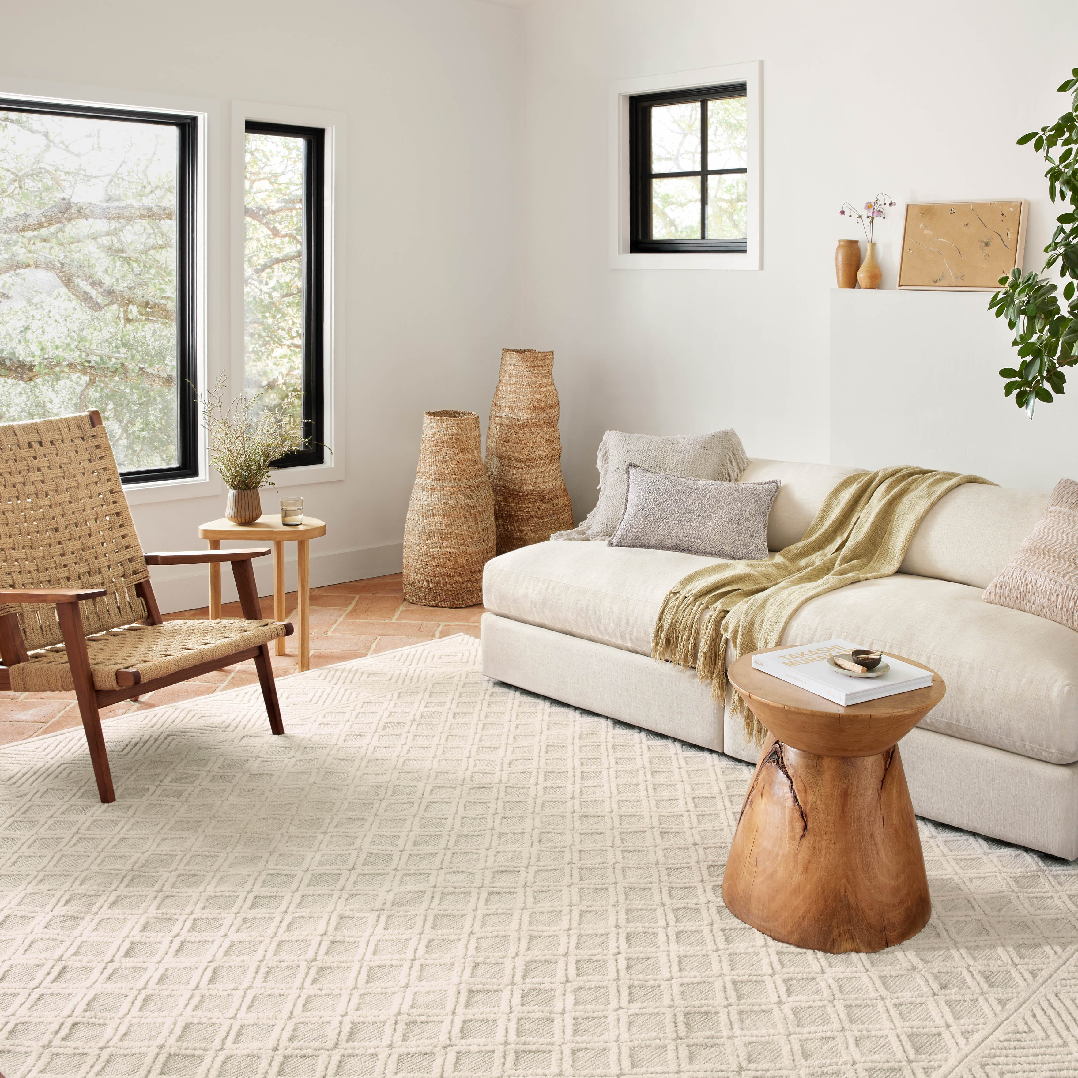 Loloi Neda Ivory / Natural Rug 2-RUGS-patterned Loloi