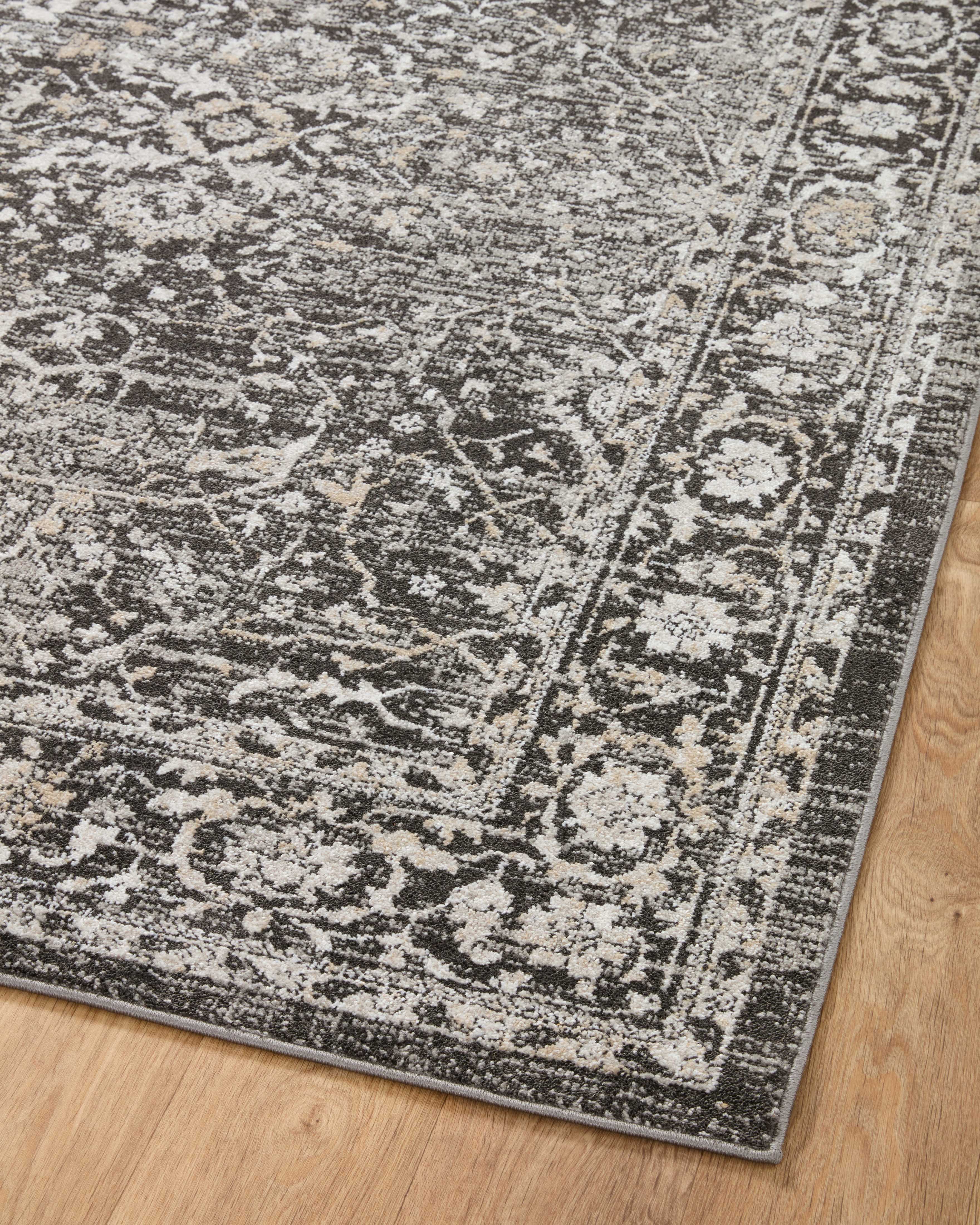 Loloi Odette Charcoal / Silver Rug 0-RUGS-patterned Loloi