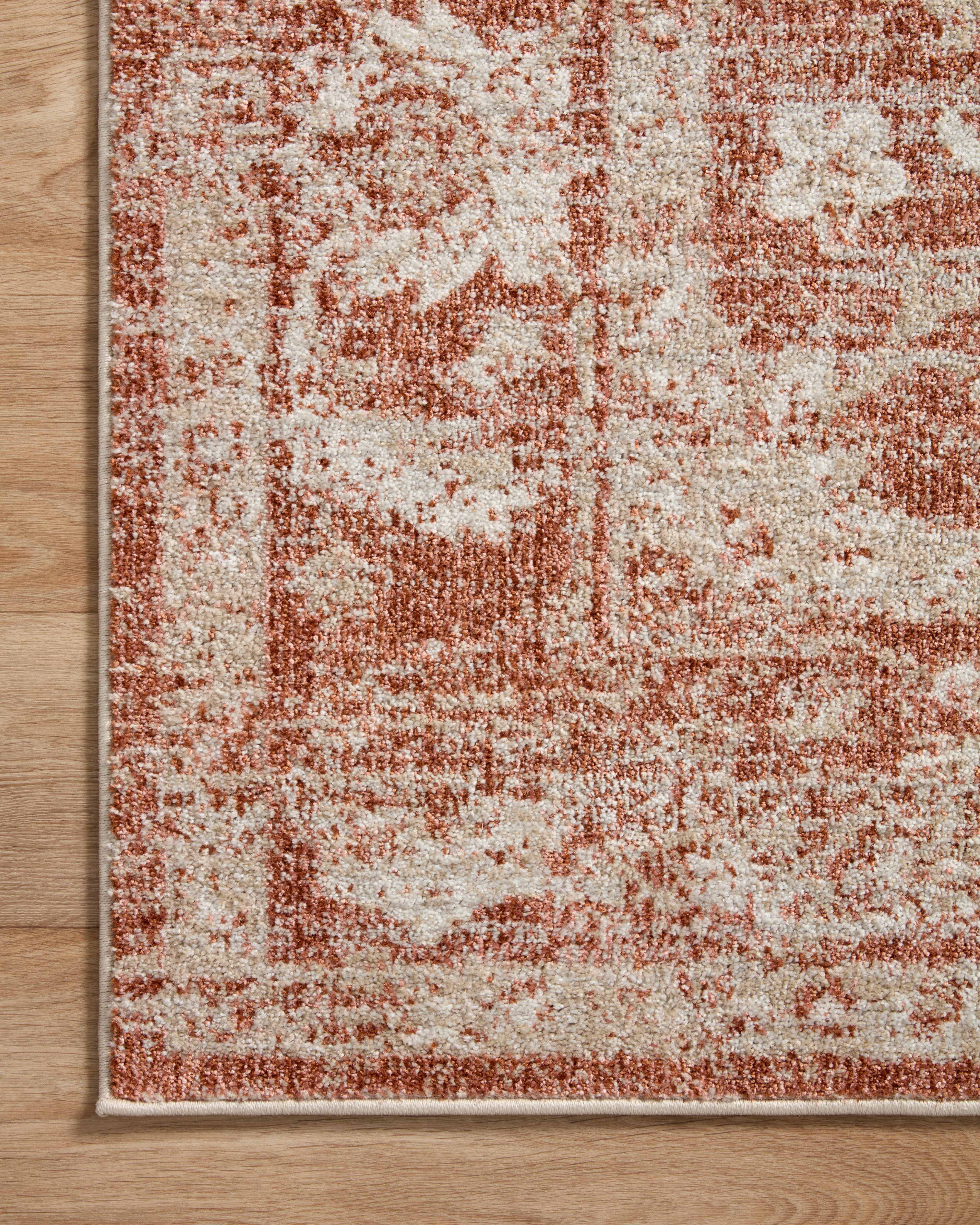Loloi Odette Rust / Ivory Rug 0-RUGS-patterned Loloi