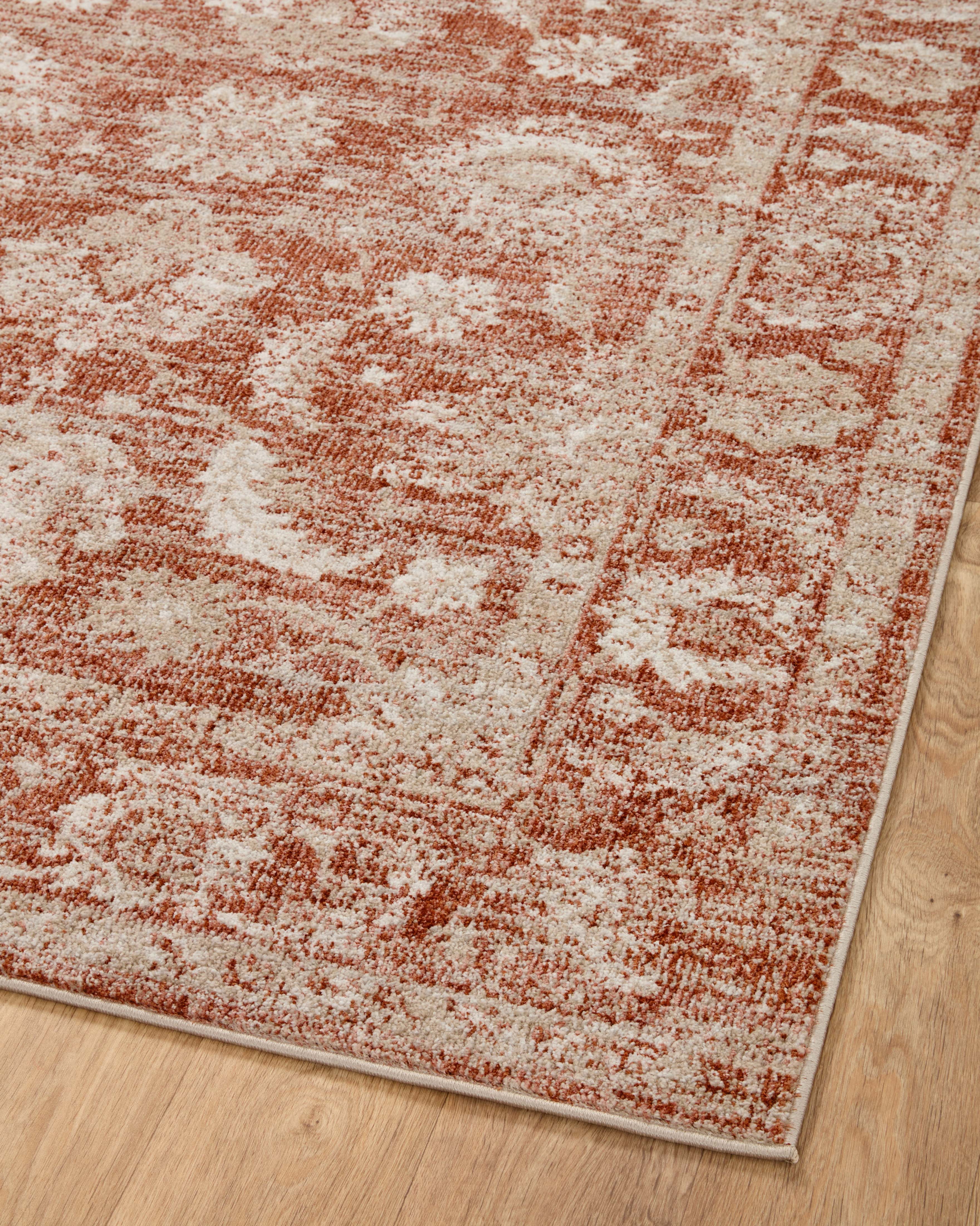Loloi Odette Rust / Ivory Rug 0-RUGS-patterned Loloi
