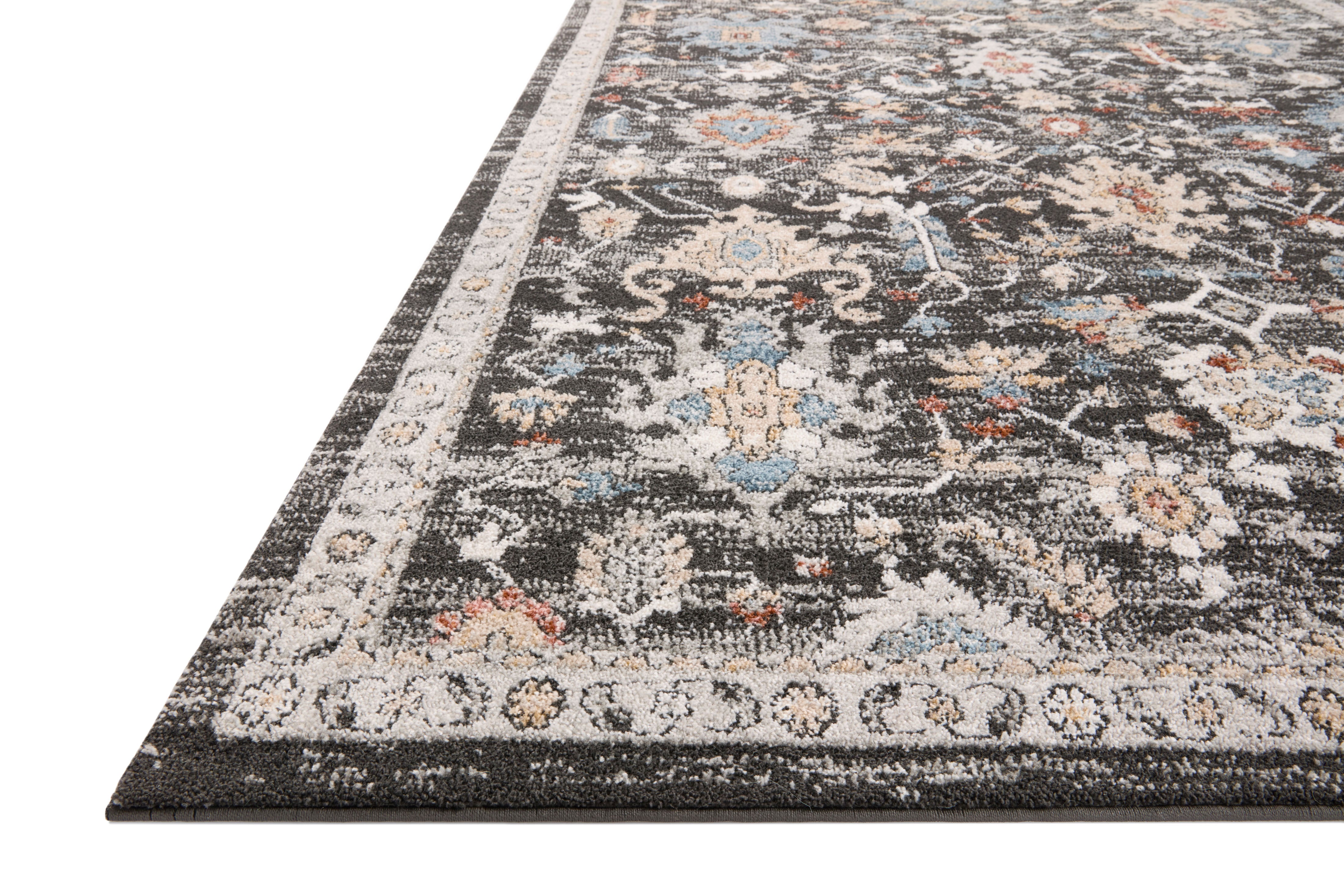 OVERSTOCK RUG - Loloi Odette Charcoal / Multi Rug - 2'7" x 16' IN STORE - Sale Rugs Loloi