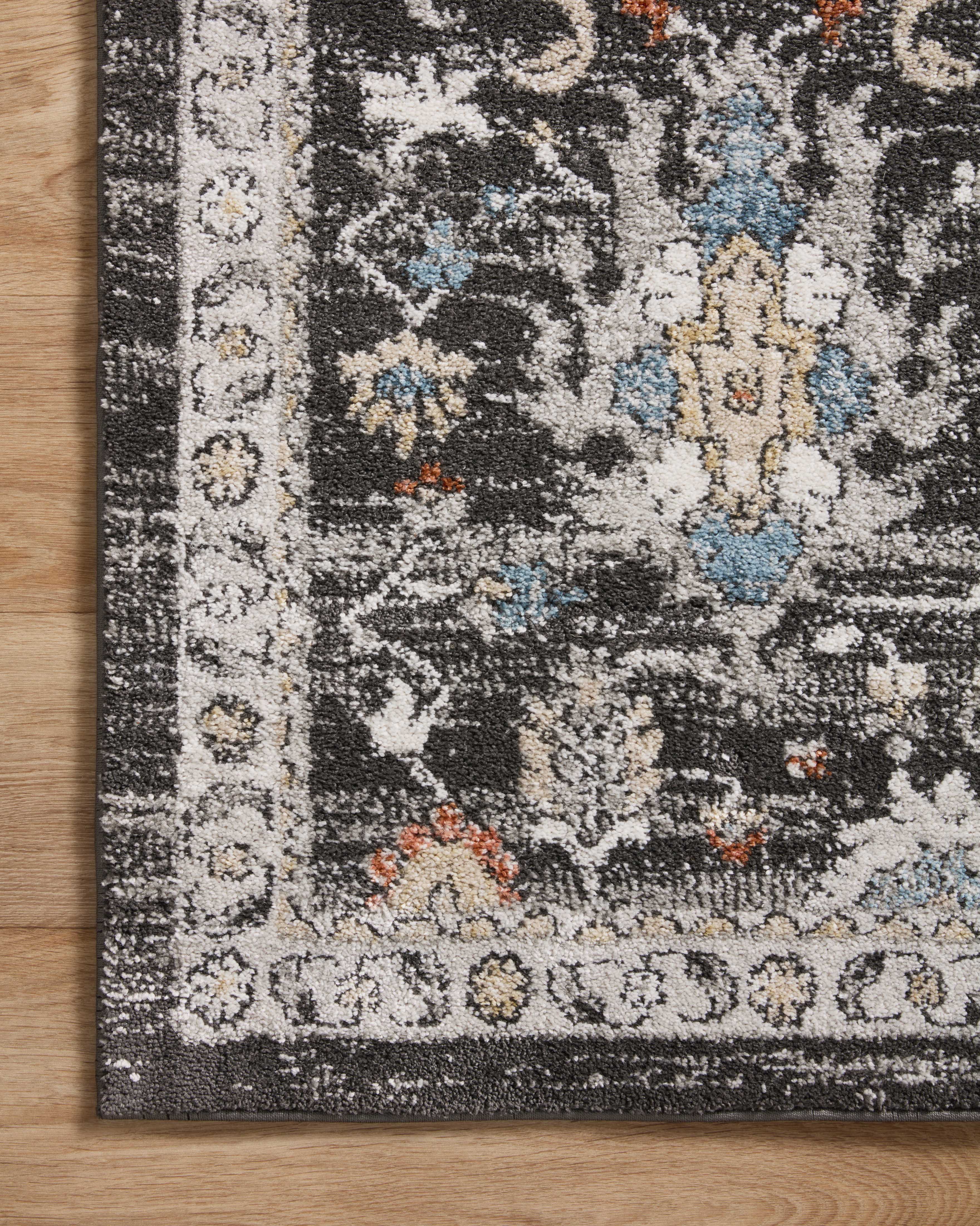 OVERSTOCK RUG - Loloi Odette Charcoal / Multi Rug - 2'7" x 16' IN STORE - Sale Rugs Loloi