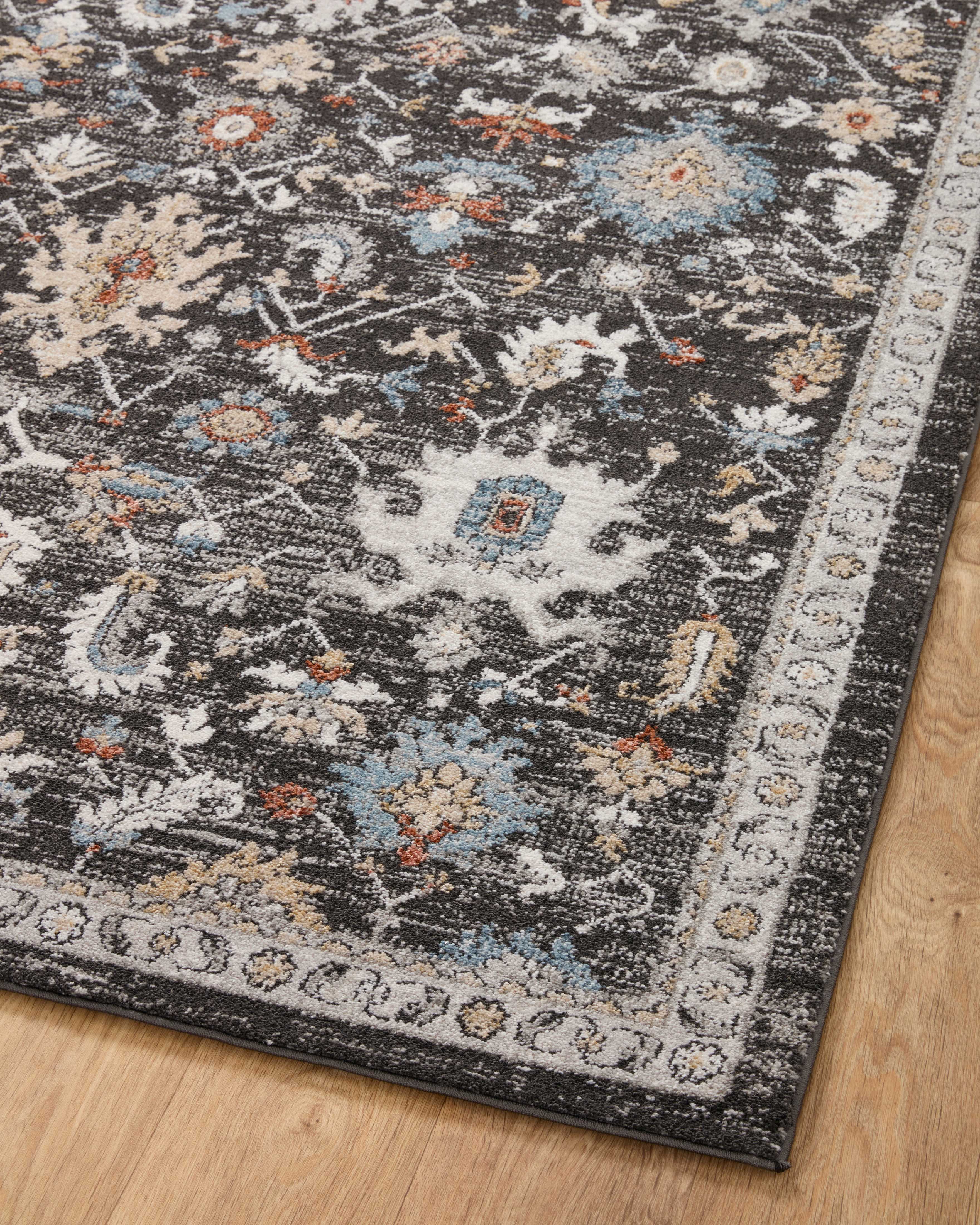 OVERSTOCK RUG - Loloi Odette Charcoal / Multi Rug - 2'7" x 16' IN STORE - Sale Rugs Loloi