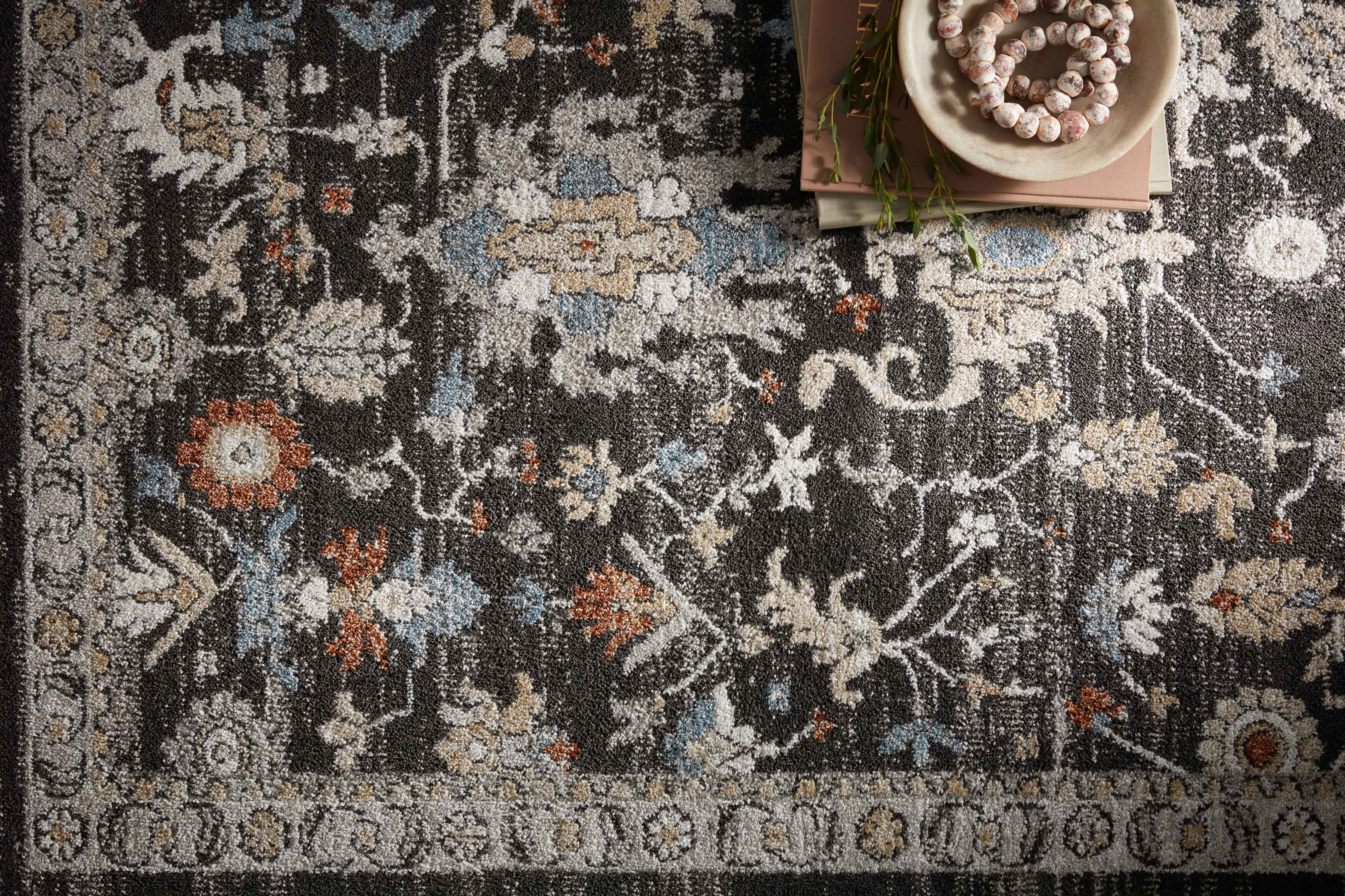 OVERSTOCK RUG - Loloi Odette Charcoal / Multi Rug - 2'7" x 16' IN STORE - Sale Rugs Loloi