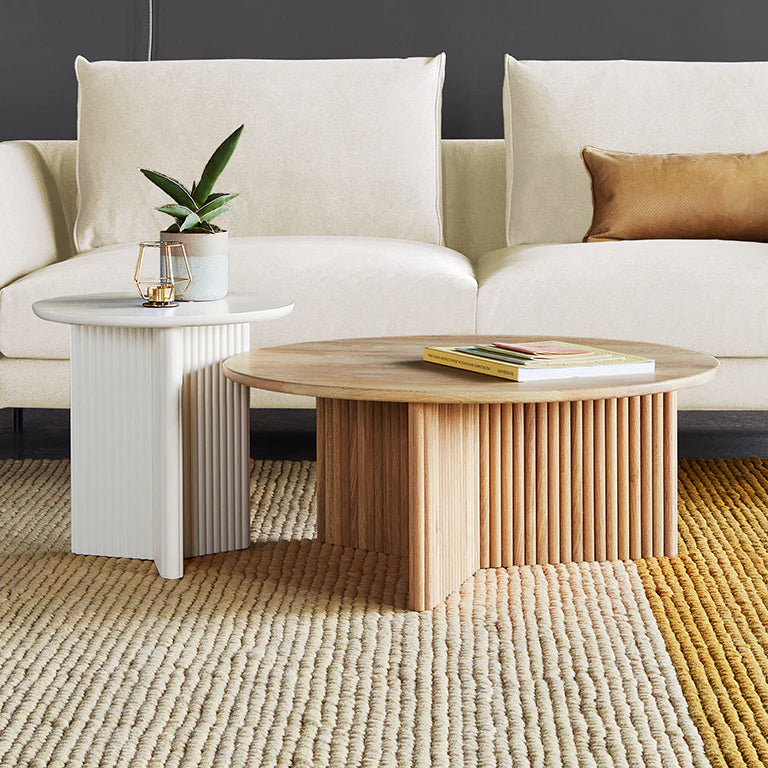 Gus* Modern Odeon Coffee Table - White Oak 4 - b - FURNITURE - coffee table - round Gus