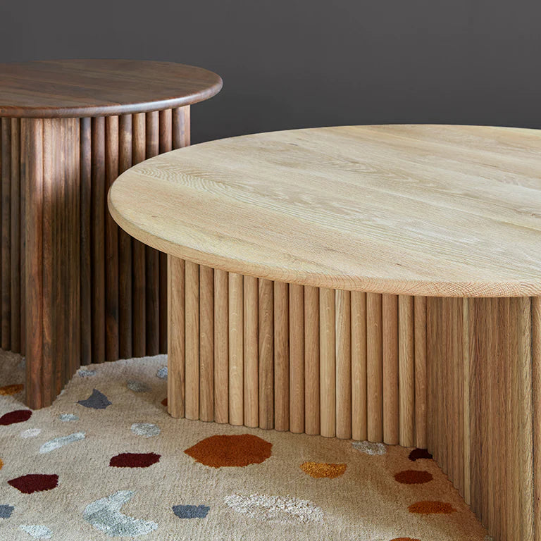 Gus* Modern Odeon Coffee Table - White Oak 4 - b - FURNITURE - coffee table - round Gus