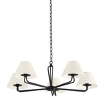 Ozias Chandelier 5 Shade Black Iron - Rug & Weave