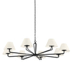 Ozias Chandelier 8 Shade Black Iron - Rug & Weave