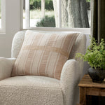 Carmel pillow styled on cream boucle chair