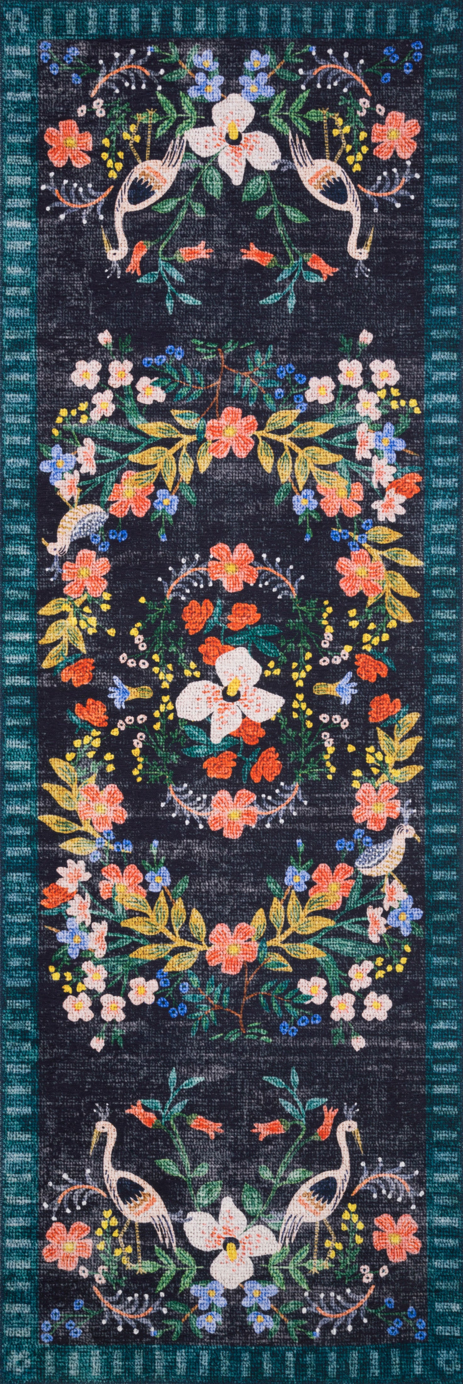Rifle Paper Co. x Loloi Palais Black / Multi Rug 2-patterned rugs Loloi