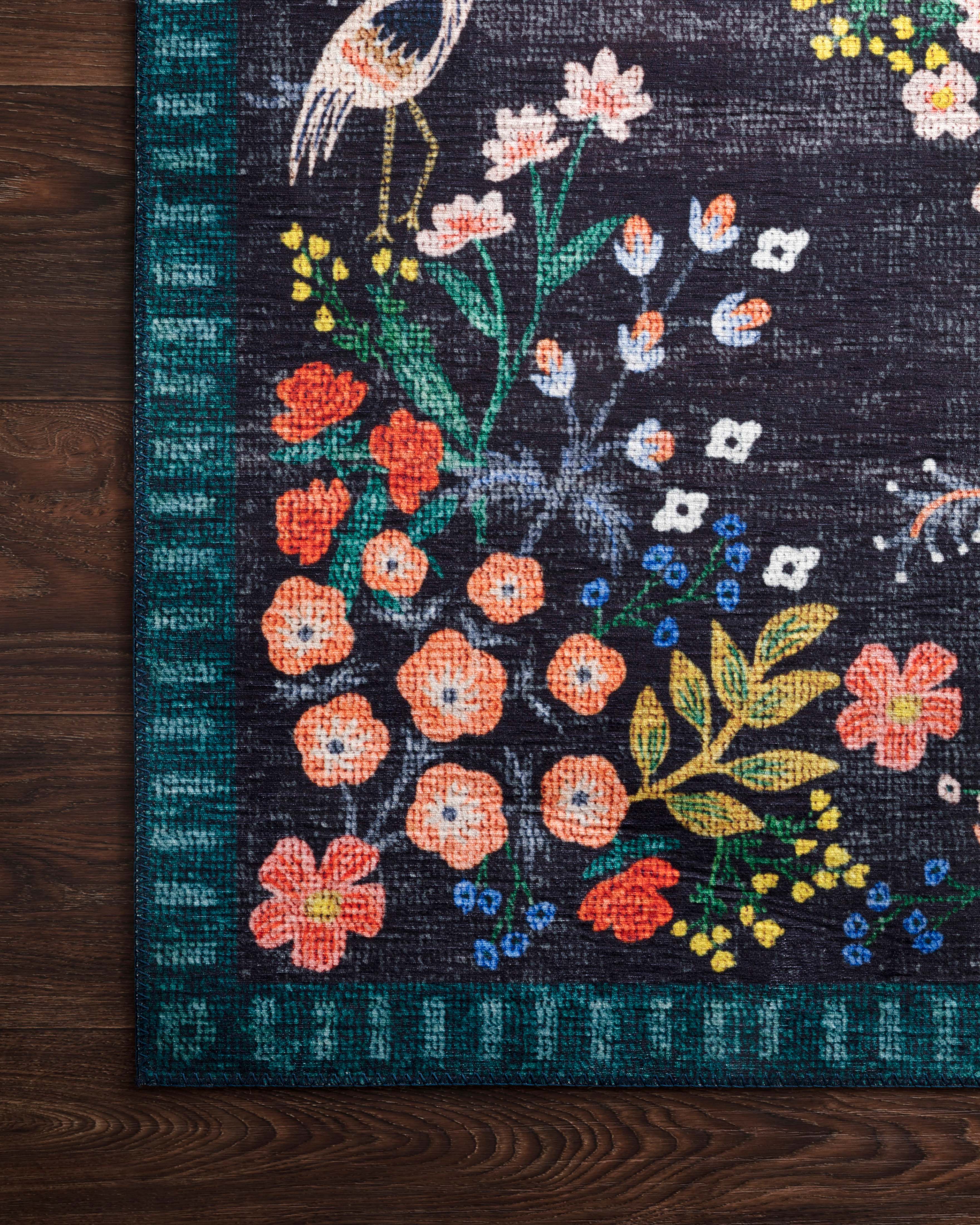 Rifle Paper Co. x Loloi Palais Black / Multi Rug 2-patterned rugs Loloi
